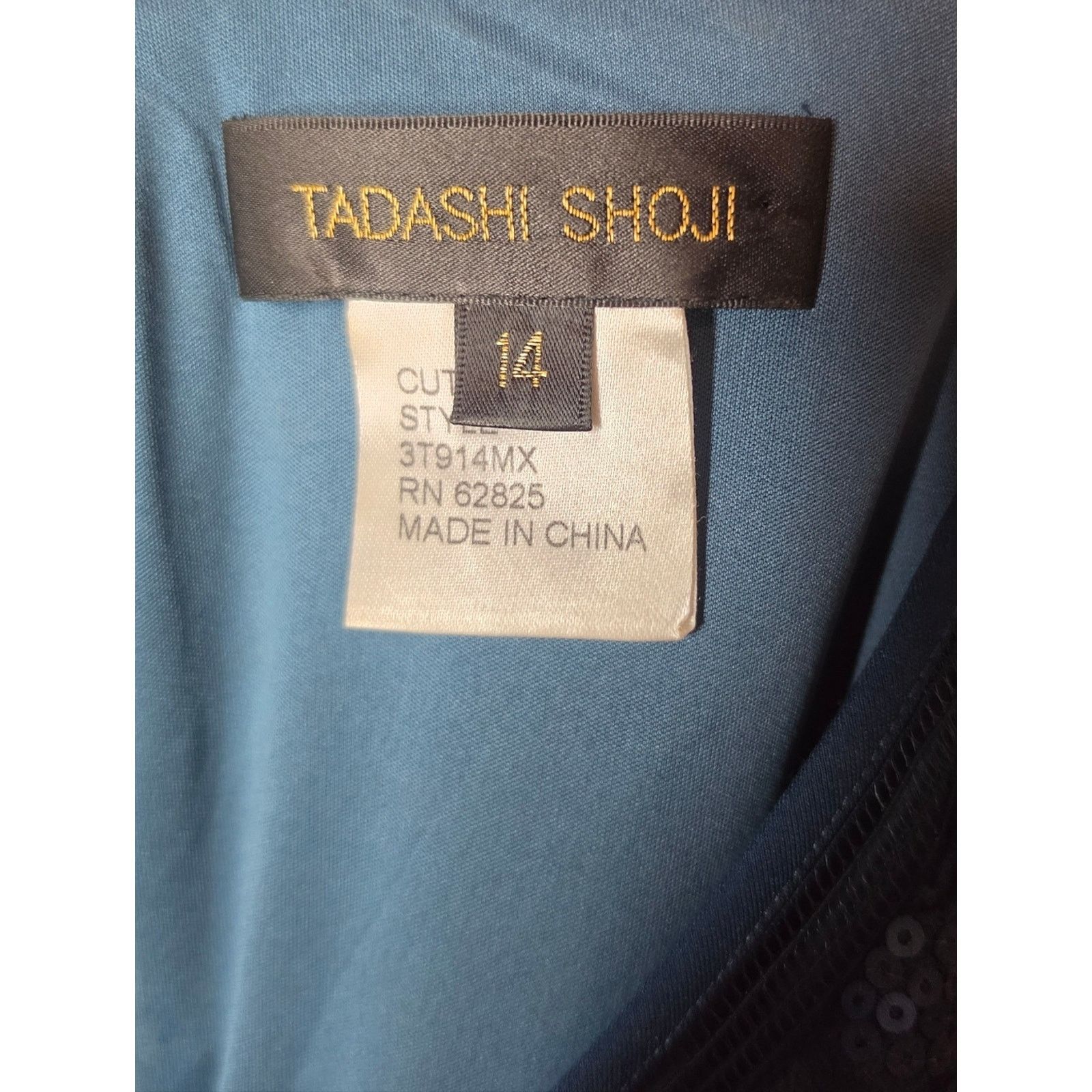 Tadashi Shoji Tadashi Shoji Navy Sequin Lace Fit-and-Flare Dress 14 Size L / US 10 / IT 46 - 13 Thumbnail