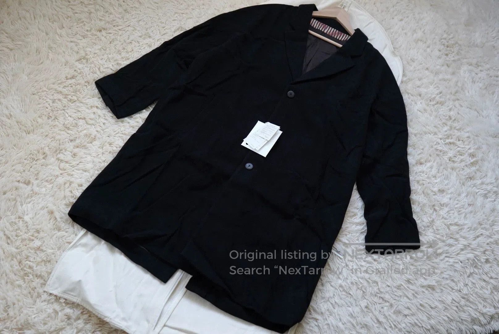 Visvim Black Long Coat with Button Closure Size L. Size US L / EU 52-54 / 3 - 1 Thumbnail