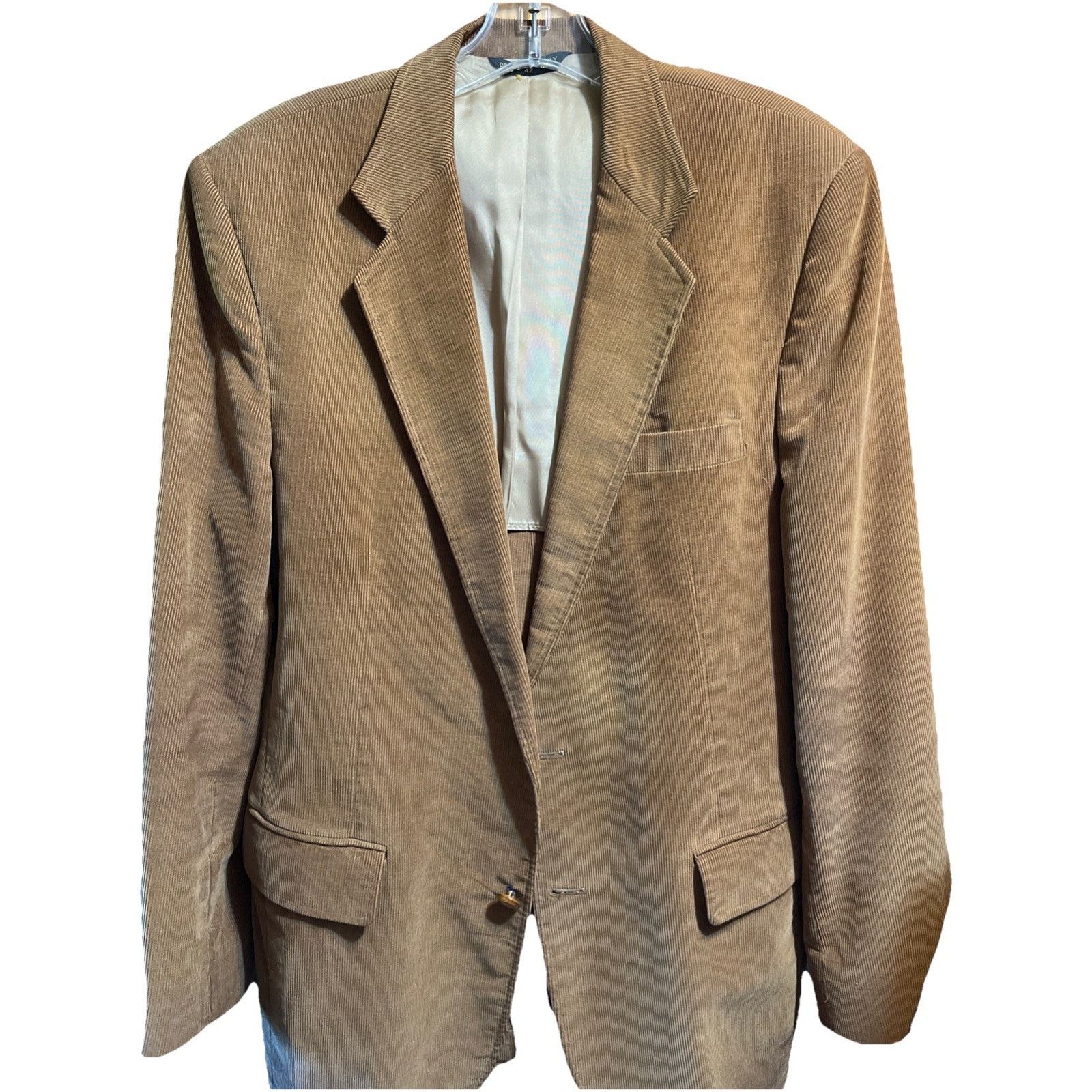 Haggar Vintage Haggar Men’s 42R L Brown Corduroy 100% Cotton Jacket Size 42R - 1 Thumbnail