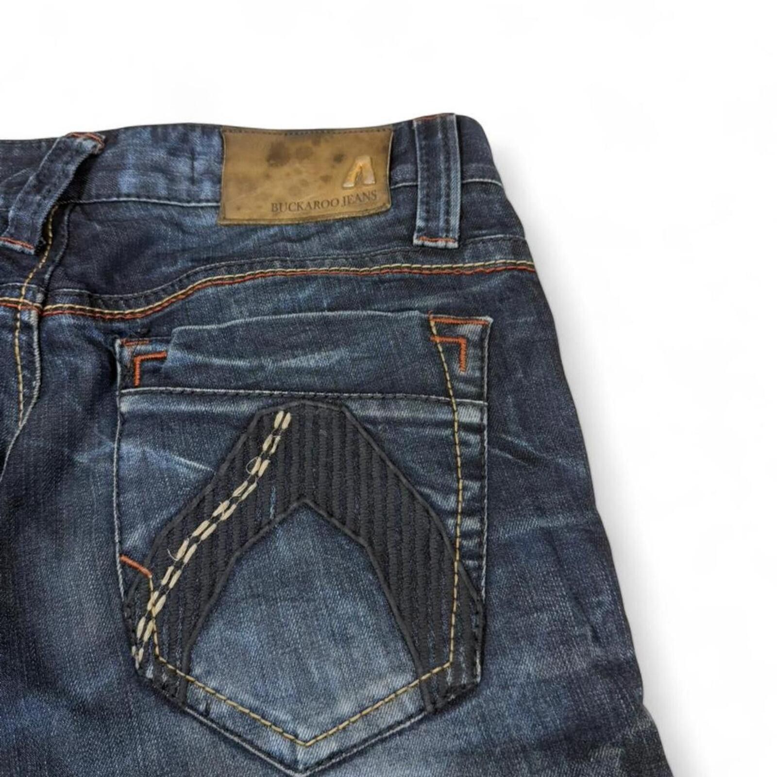 True Religion Vintage Buckaroo y2k ripped look relaxed fit denim jeans Size US 33 - 4 Thumbnail