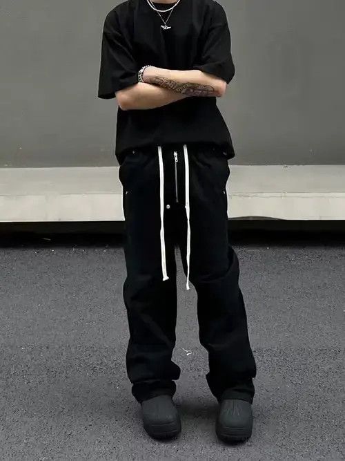 Japanese Brand stack baggy cargo zipper flared pants Size US 34 / EU 50 - 4 Thumbnail