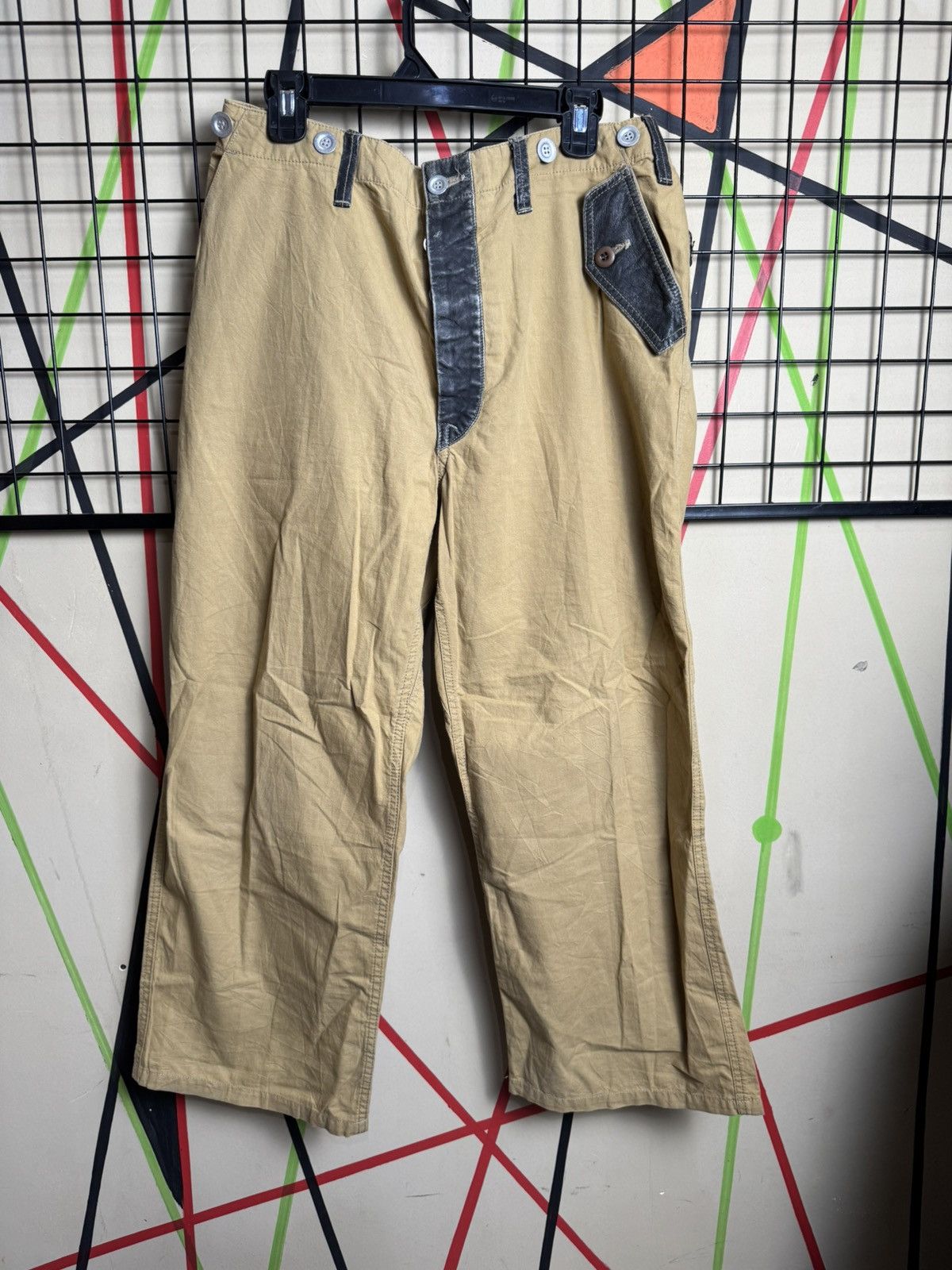 Le Grande Bleu (L.G.B.) LGB long pants buckle back leather Size US 34 / EU 50 - 1 Thumbnail
