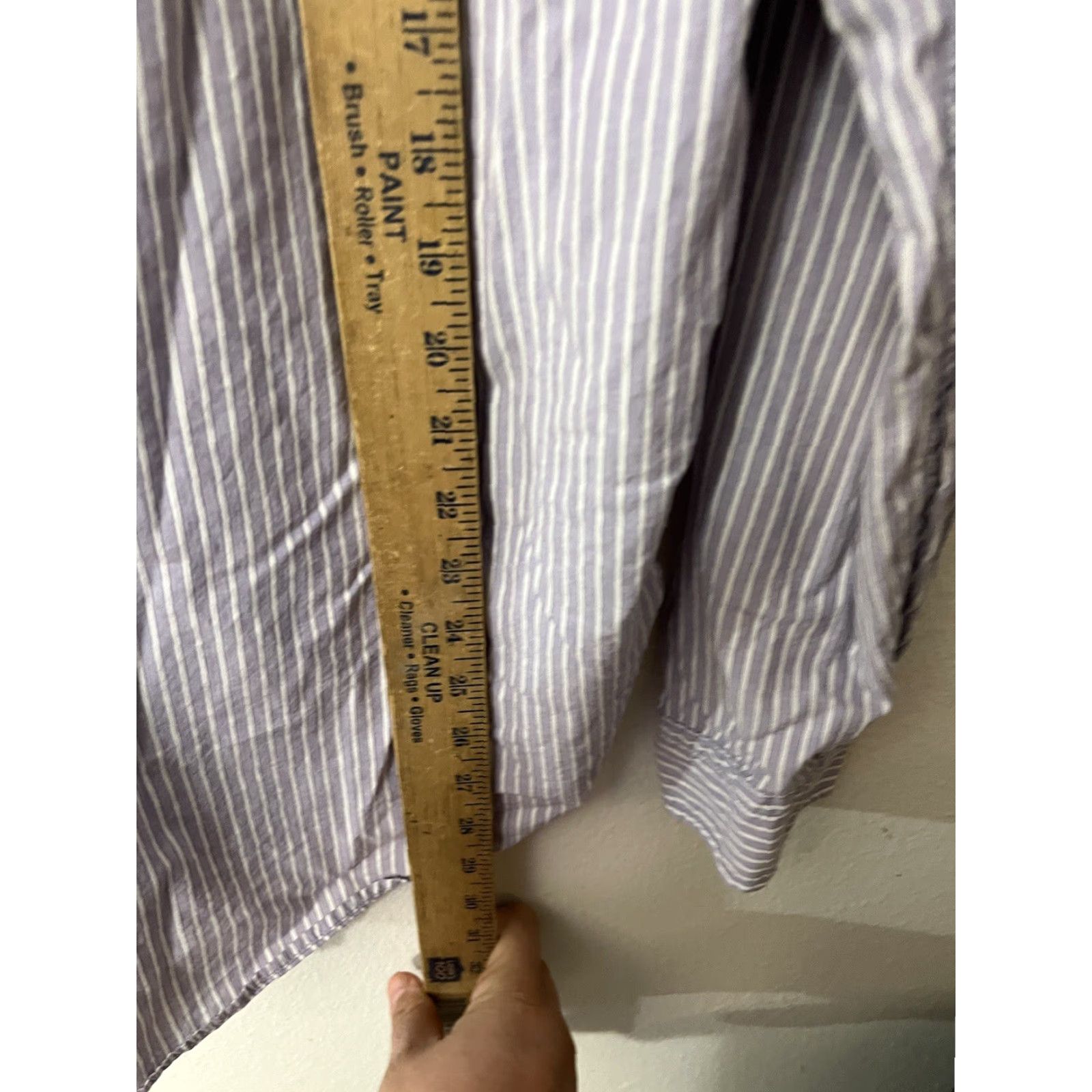 Gap Gap Button-Up Shirt Men L Purple Striped 100% Cotton Long Sleeve Size US L / EU 52-54 / 3 - 4 Thumbnail