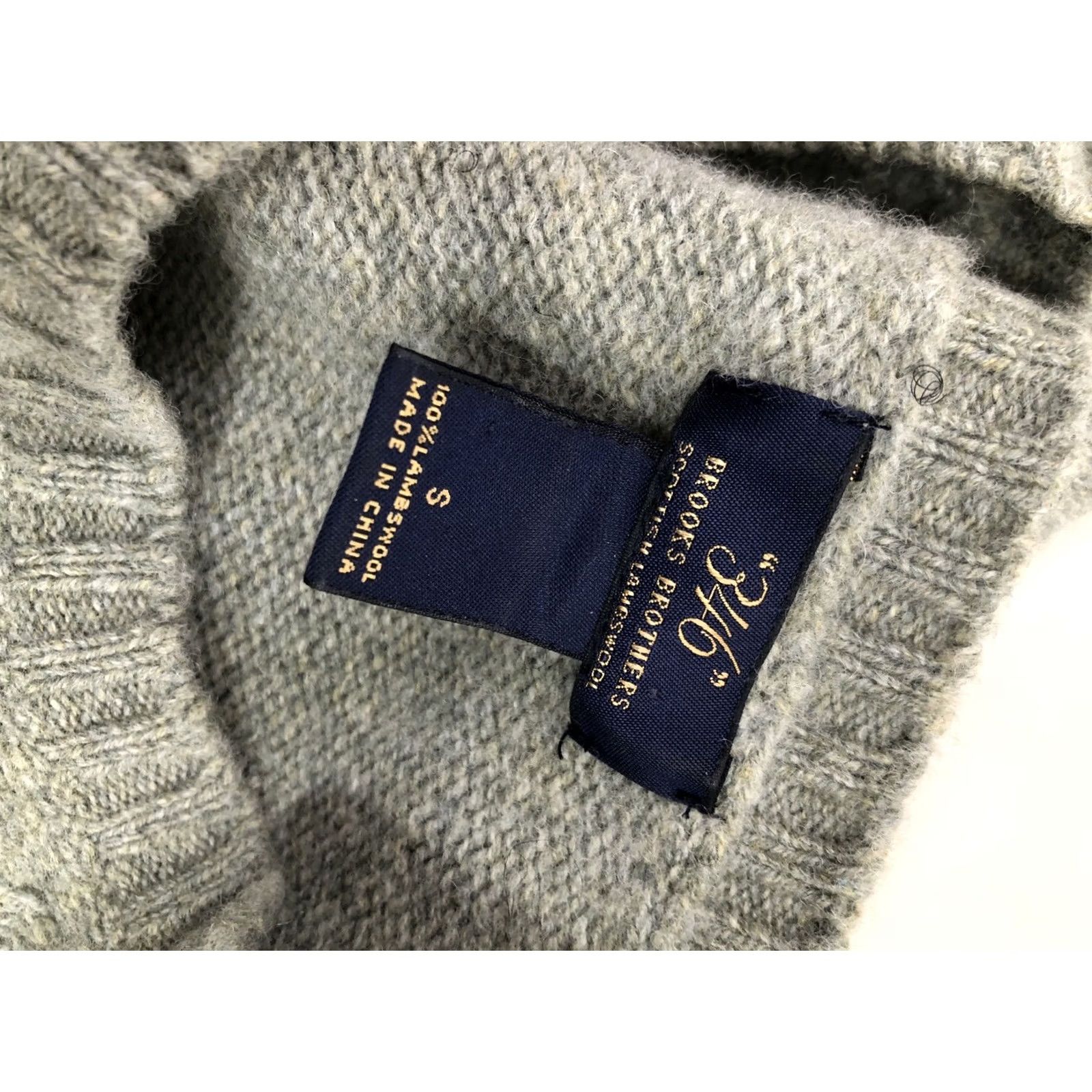 Brooks Brothers Brooks Brothers 346 Scottish Lambswool Mens S Sweater Green / Blue Pullover Wool Knit Size US S / EU 44-46 / 1 - 5 Thumbnail