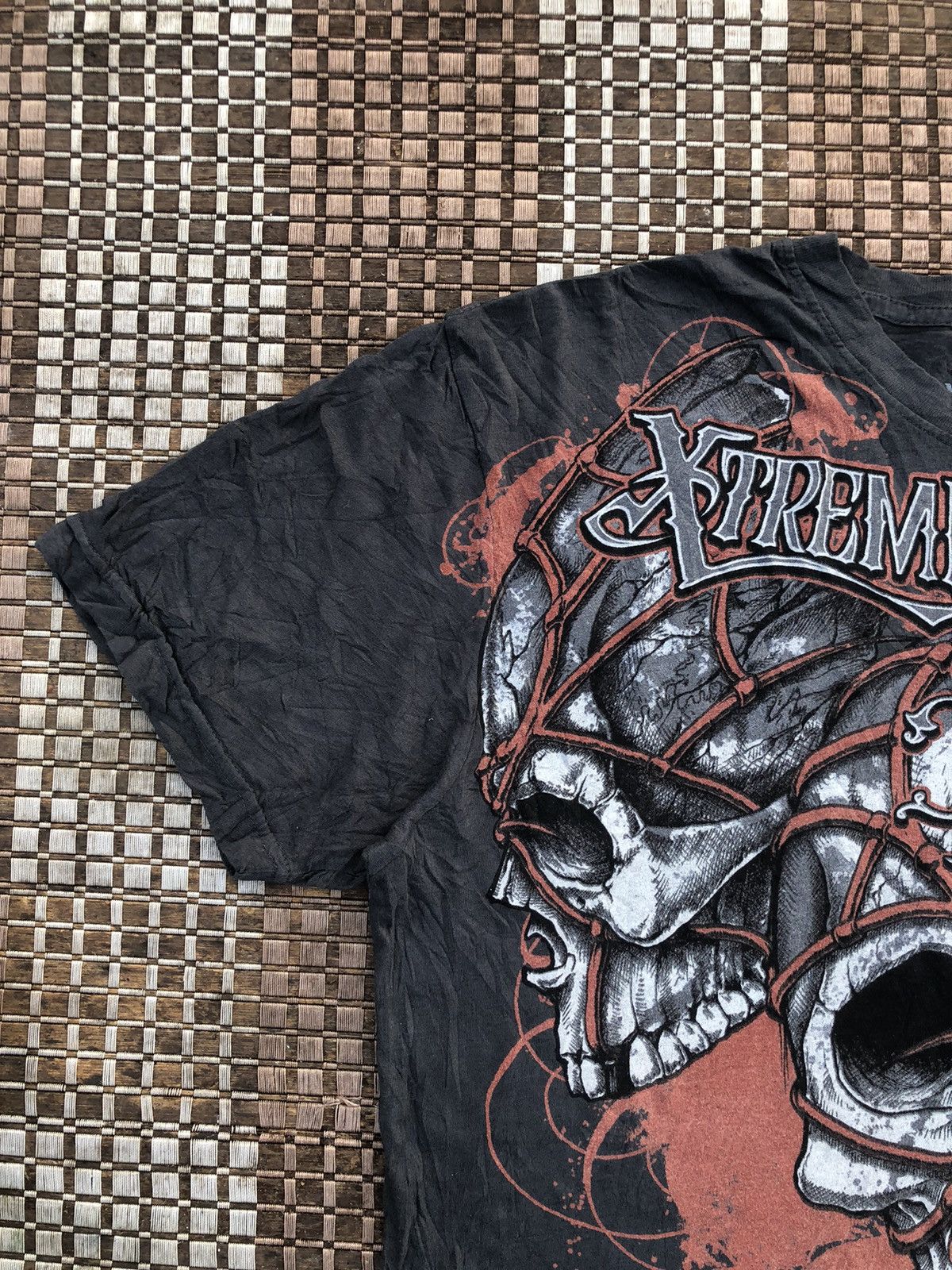 Affliction × Ed Hardy × Vintage Vintage Y2K Xtreme Couture Skulls Punk Affliction Tee Size US XL / EU 56 / 4 - 3 Thumbnail