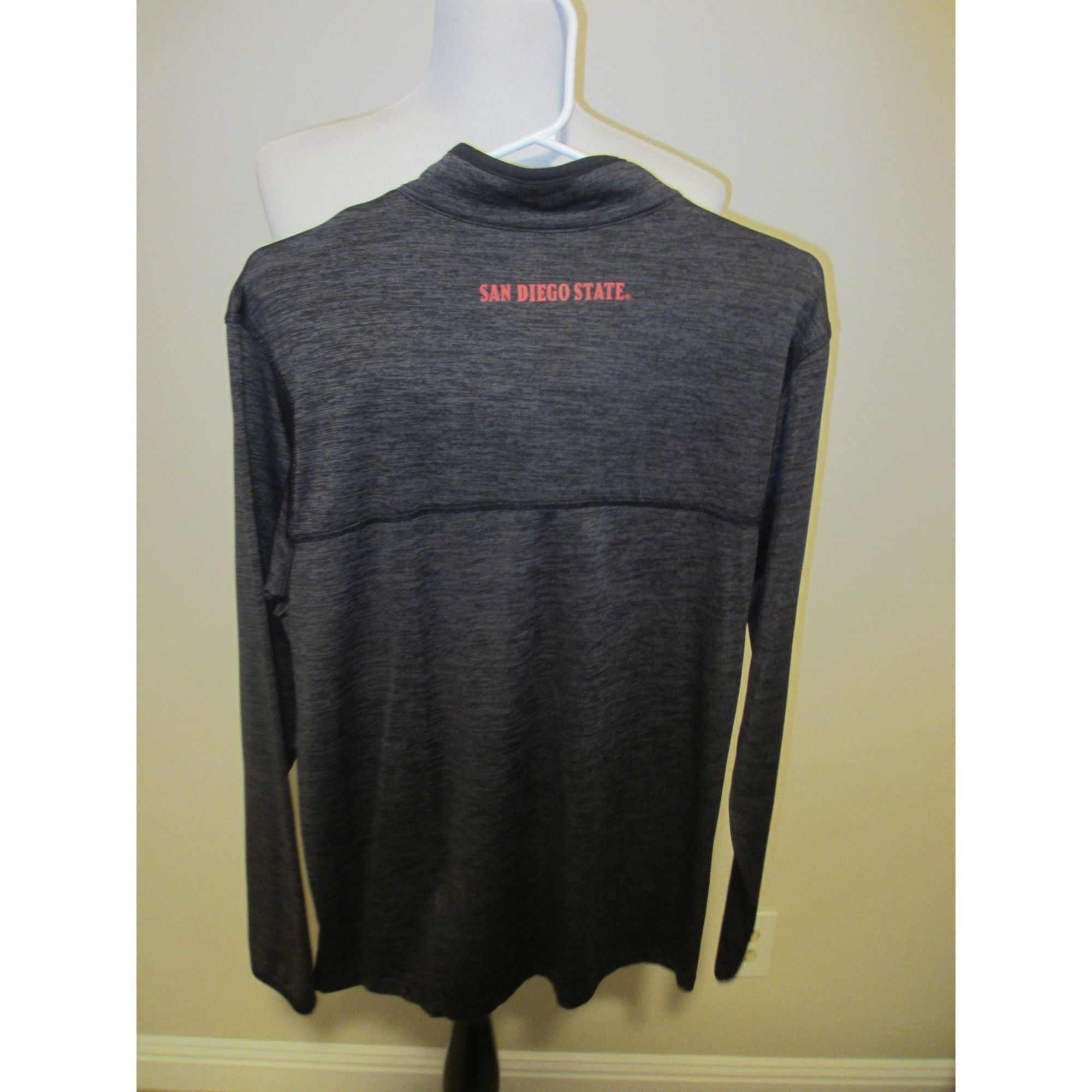 Other San Diego State Gray Long-Sleeve 1/4 Zip Pullover By Colosse Size US S / EU 44-46 / 1 - 2 Thumbnail