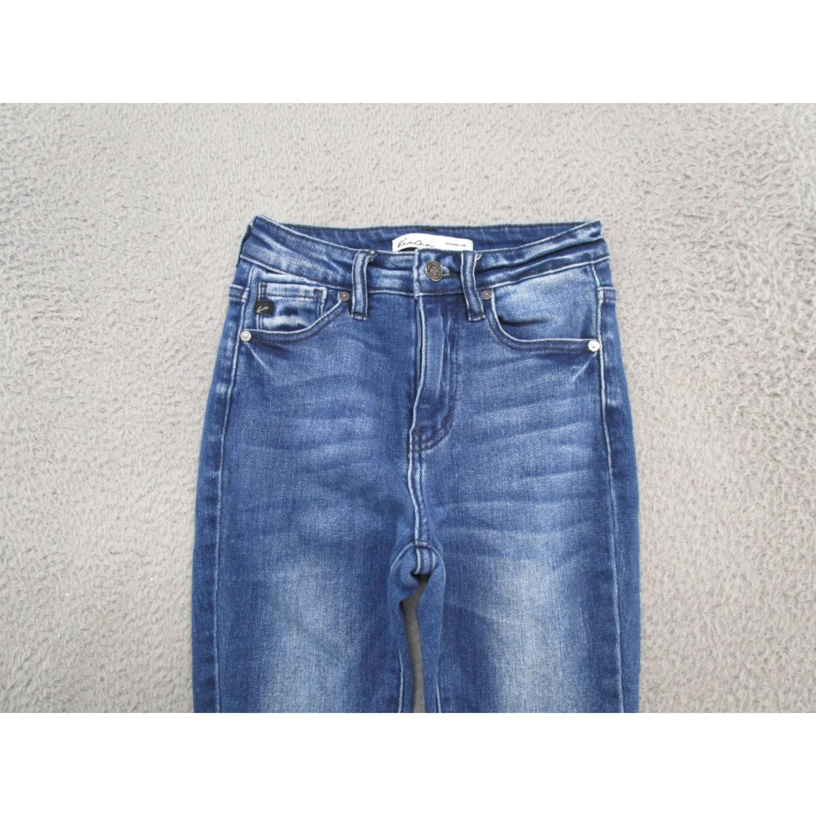 Vintage Kancan Jeans Women's Stretch Ankle Skinny Jeans Blue 23 Slim Fit KanCan Womens Size 23 Skinny Size 40" / US 18 - 3 Thumbnail