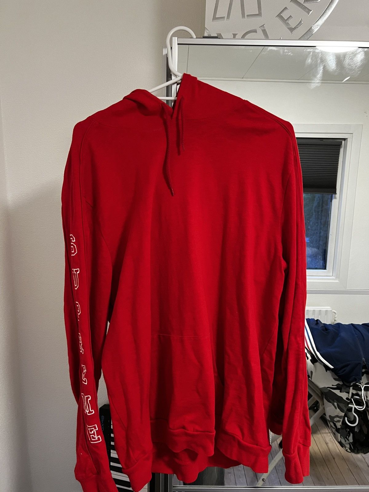 Supreme Supreme Hooded Sleeve Stripe Top red Size US XL / EU 56 / 4 - 2 Thumbnail
