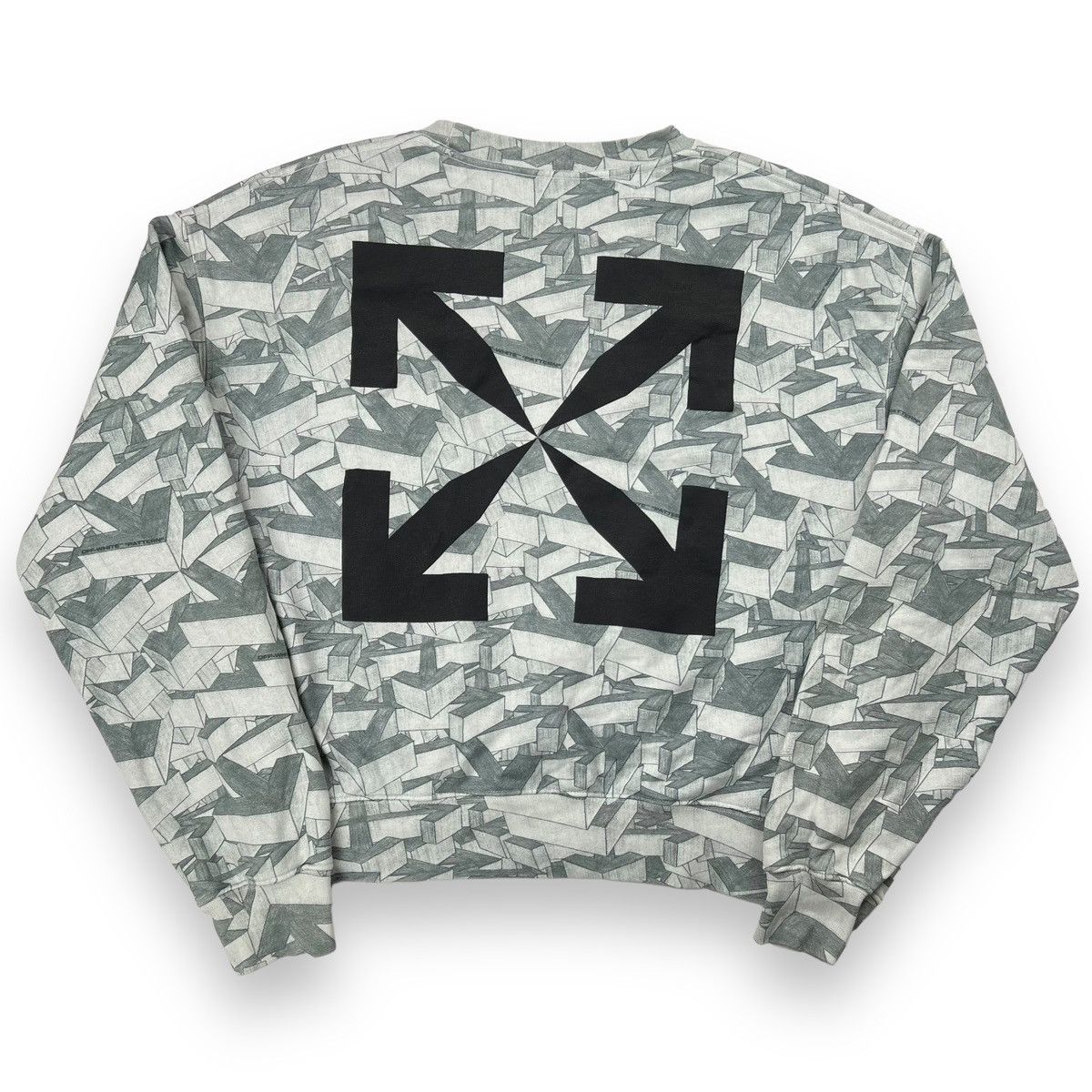 Off-White Off-White Multi Arrows Grey Sweatshirt Size US L / EU 52-54 / 3 - 3 Thumbnail