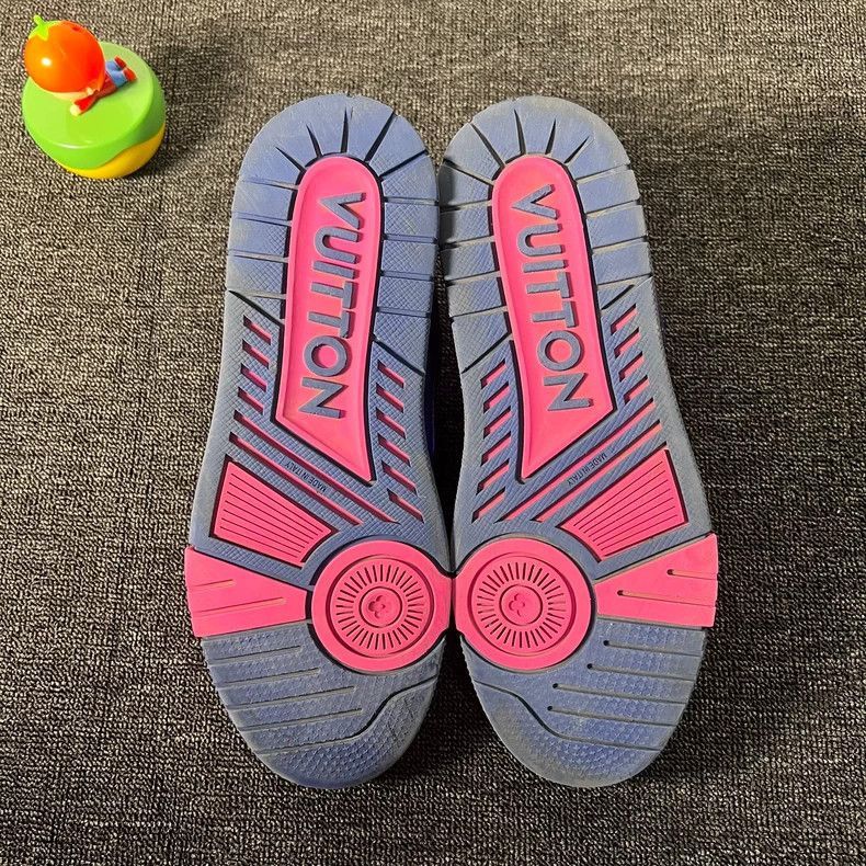 Louis Vuitton LV Trainer Purple Pink Colorful Sneakers Size 41-2506 Size US 7 / EU 40 - 7 Thumbnail