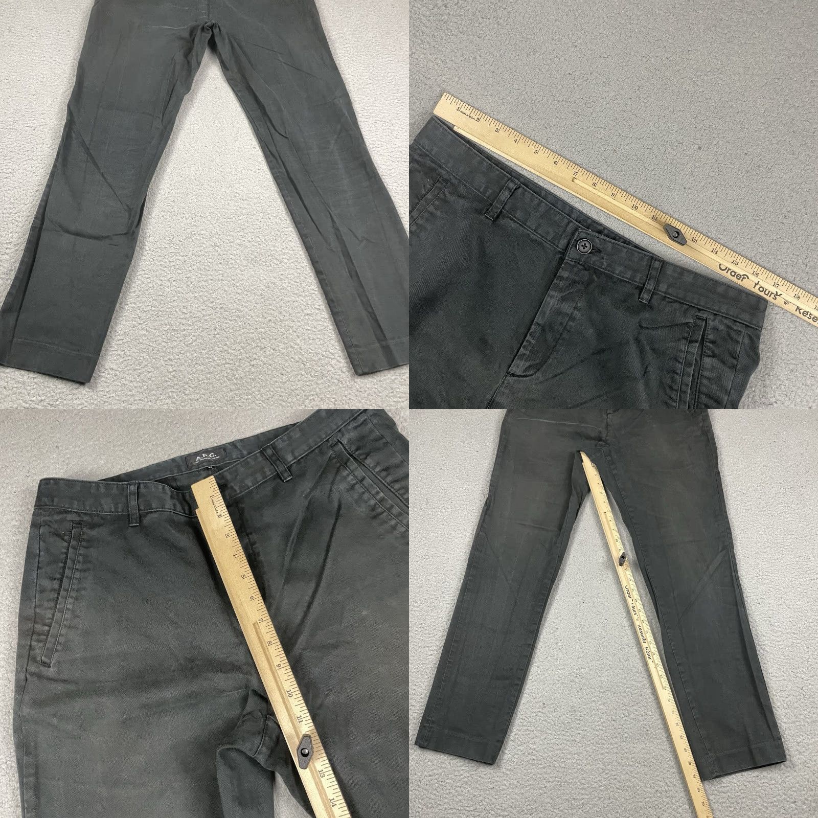 A.P.C. A.P.C. Pants Mens Black 32 Straight Leg Cotton Distressed Casual Designer Vintage Purchase Size US 32 / EU 48 - 9 Thumbnail