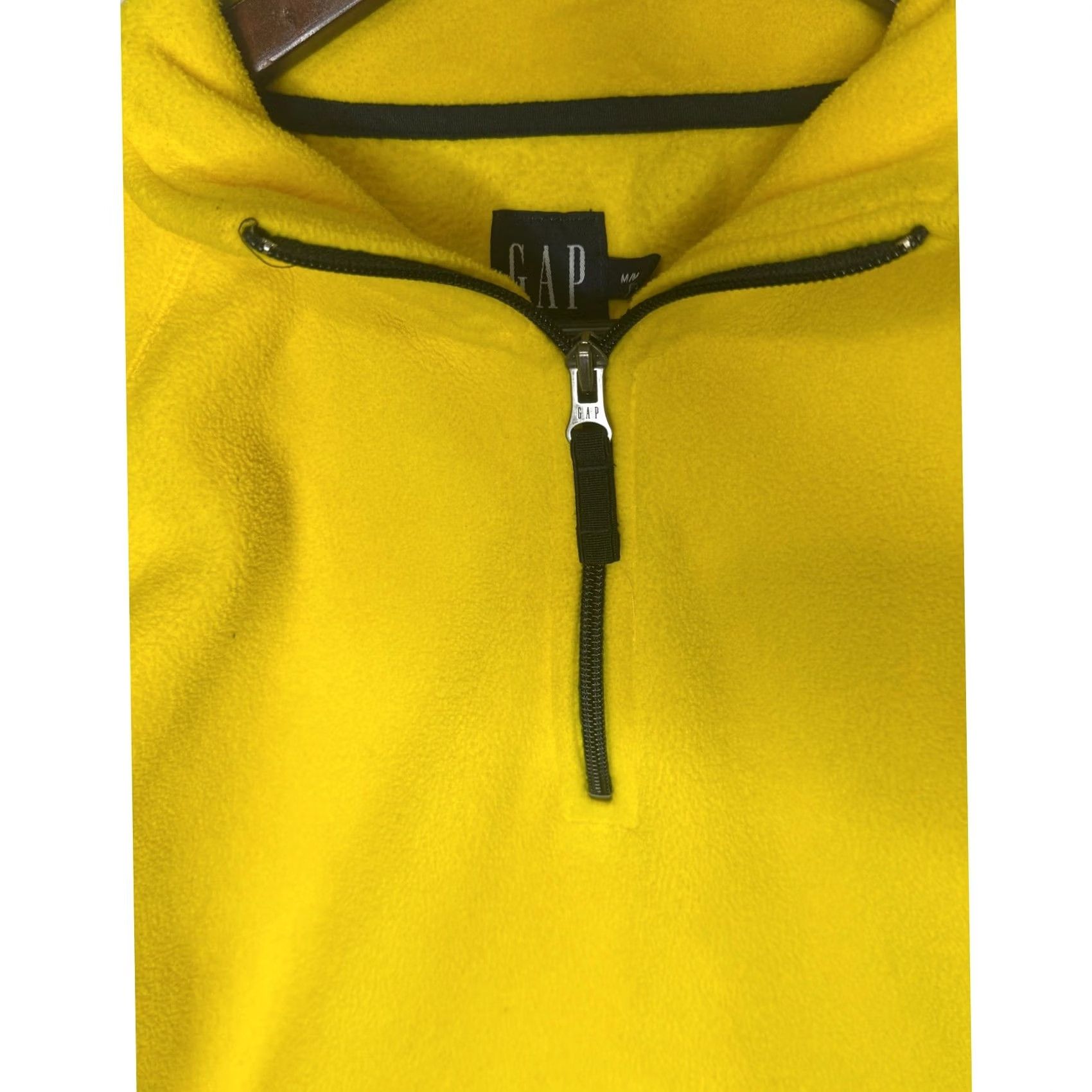 Gap GAP Fleece Sweatshirt M Yellow Black 1/4 Zip Pullover Men's Size US M / EU 48-50 / 2 - 2 Thumbnail