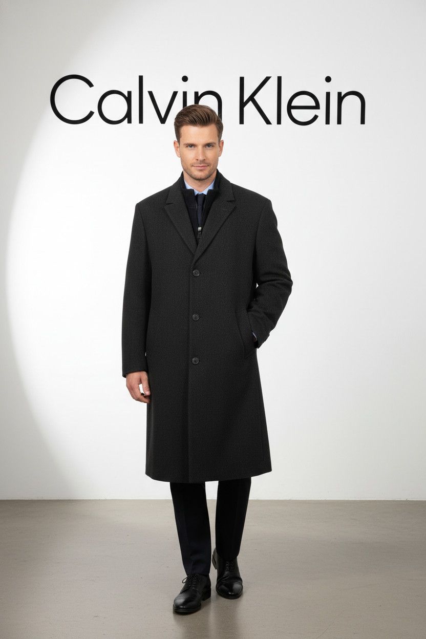 Calvin Klein CALVIN KLEIN Wool Long Coat xxl single breasted Size US XXL / EU 58 / 5 - 2 Thumbnail