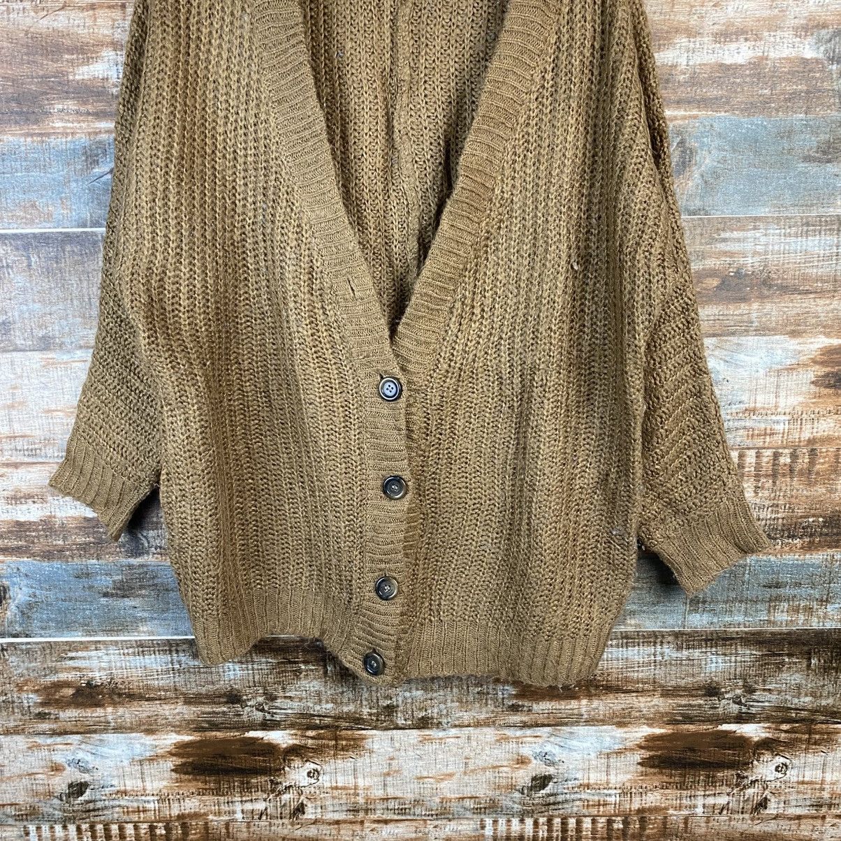 Vintage DL Scalzi Vintage Brown Cardigan Knitwear #C1174 Size XL / US 12-14 / IT 48-50 - 3 Thumbnail