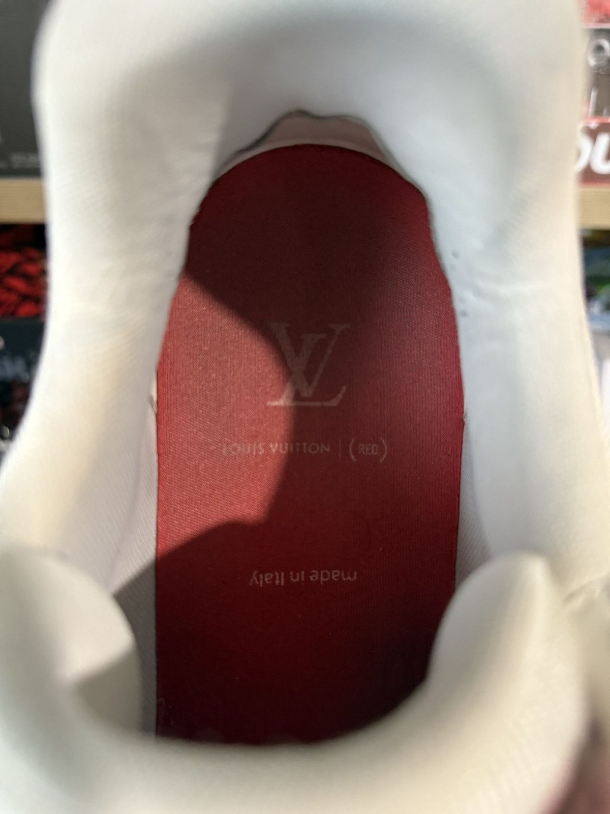 Louis Vuitton Louis Vuitton Red/White Trainer Sneakers Size US 10.5 / EU 43-44 - 7 Thumbnail