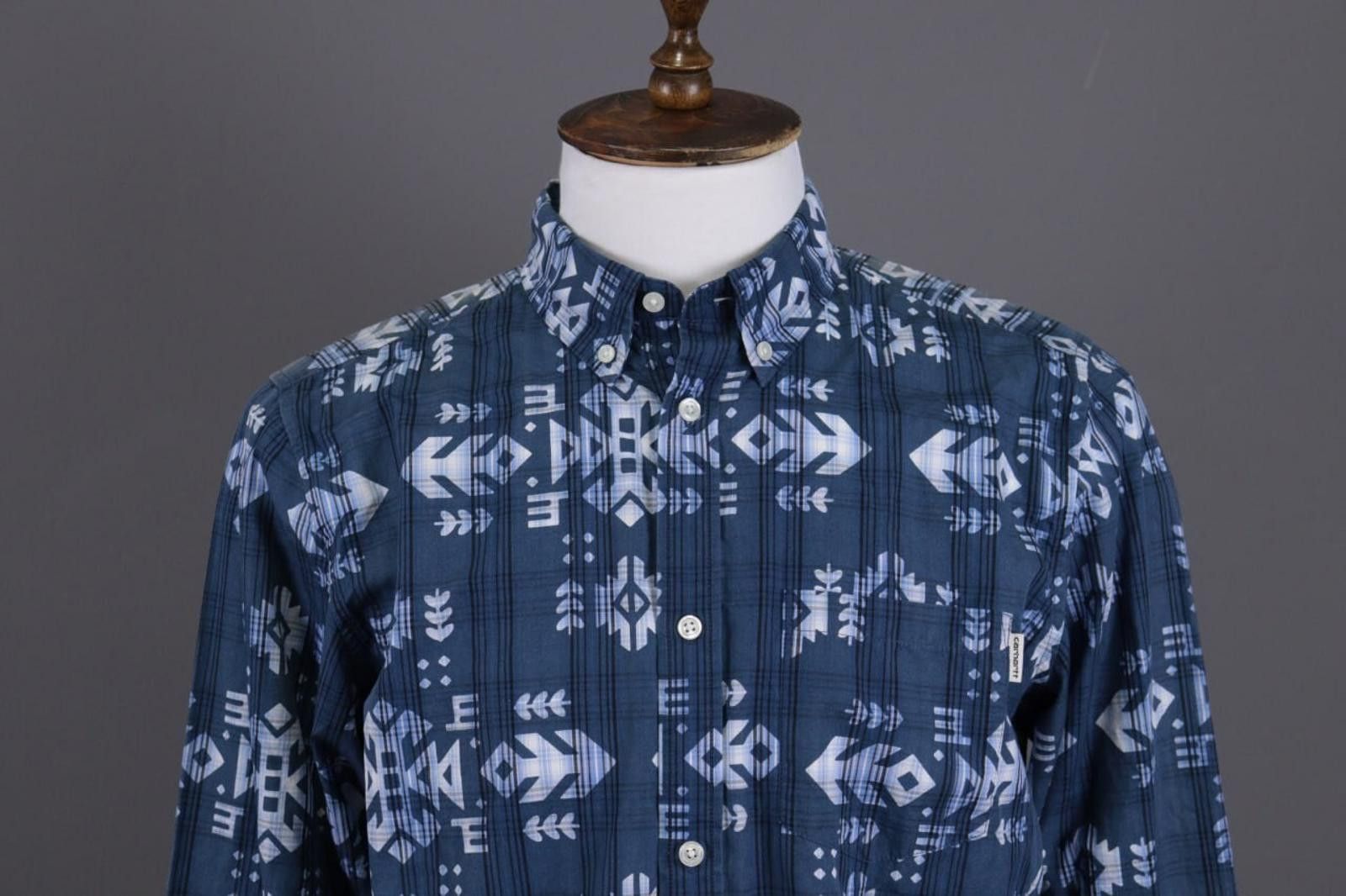 Carhartt Carhartt Regular Ross Shirt Abstract Down Shirt Size L Size US L / EU 52-54 / 3 - 3 Thumbnail