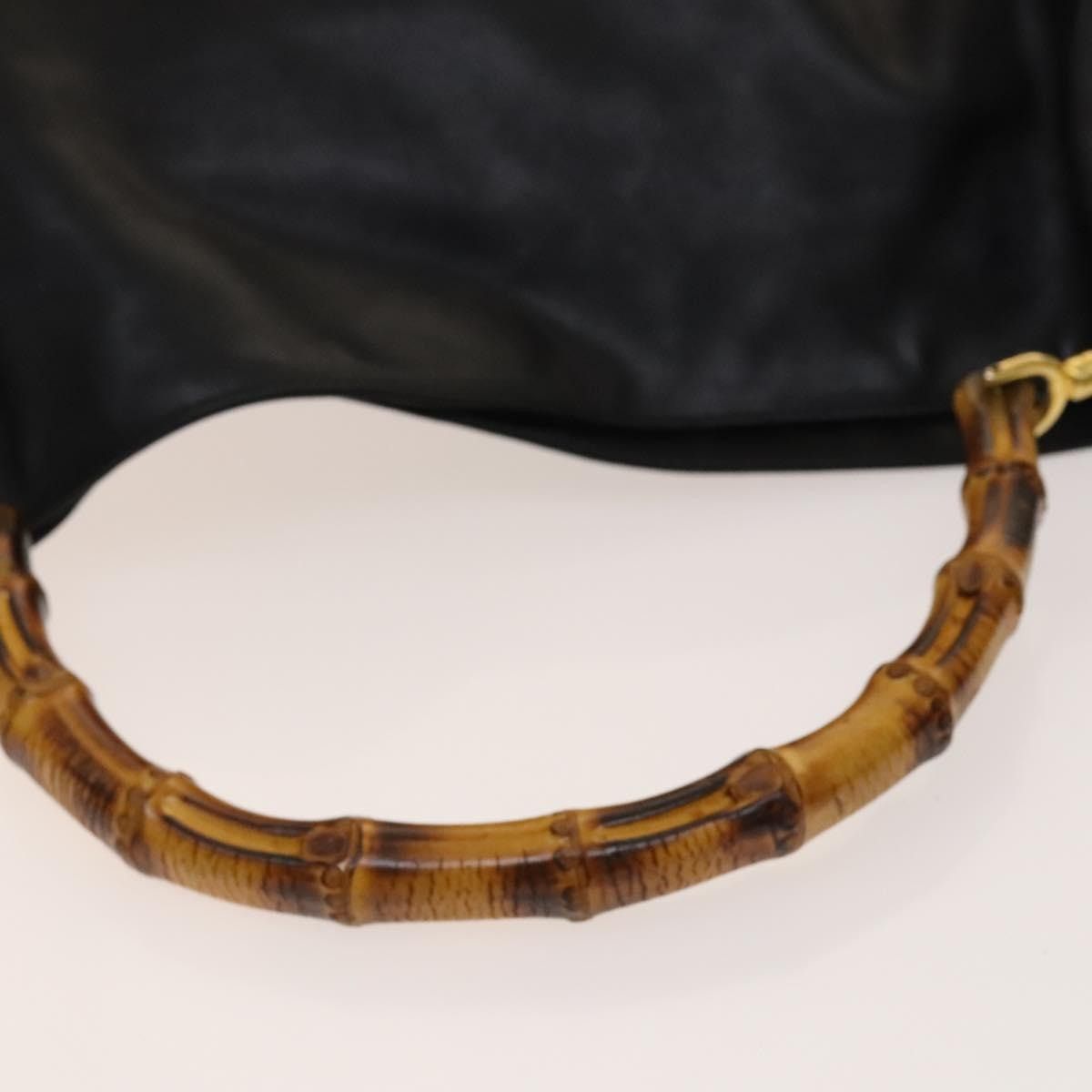 Gucci GUCCI Bamboo Hand Bag Leather Black Gold 001 1781 1577 0 Size ONE SIZE - 9 Thumbnail