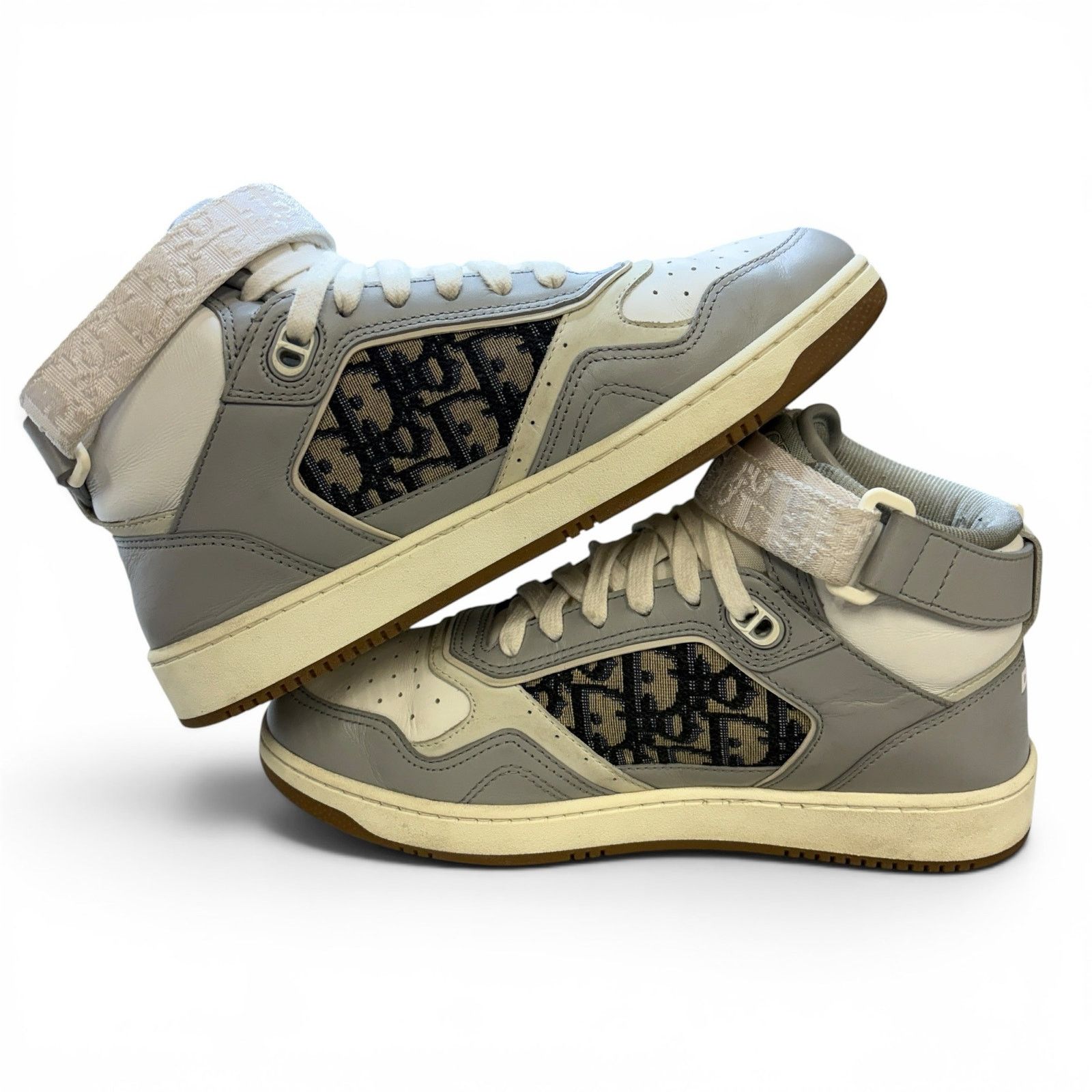 Dior Dior B27 High ‘Grey’ Oblqiue Sneakers | Size 6M Size US 6 / EU 39 - 3 Thumbnail