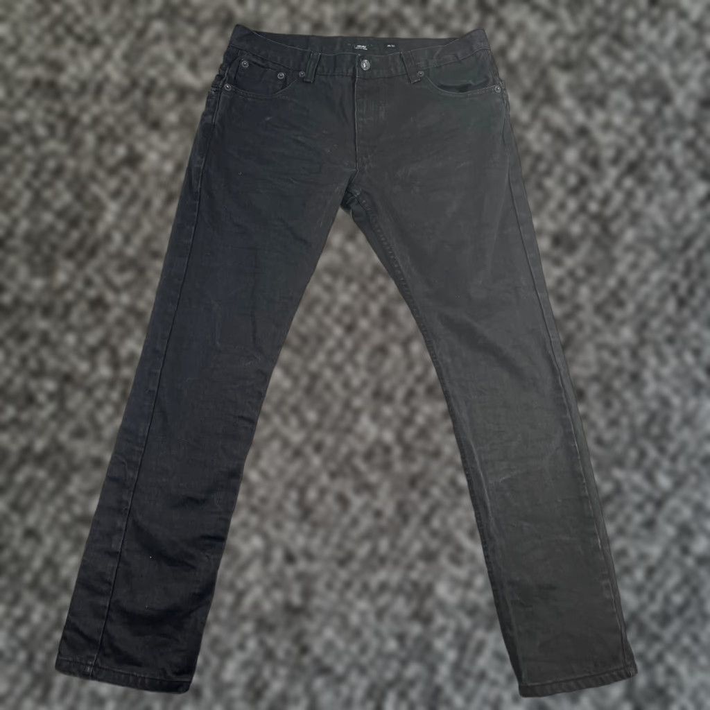 Denime VINTAGE Decibel Jeans Men's 36X32 Denim Straight Fit Black Distressed Biker Style Jeans Size US 36 / EU 52 - 1 Thumbnail
