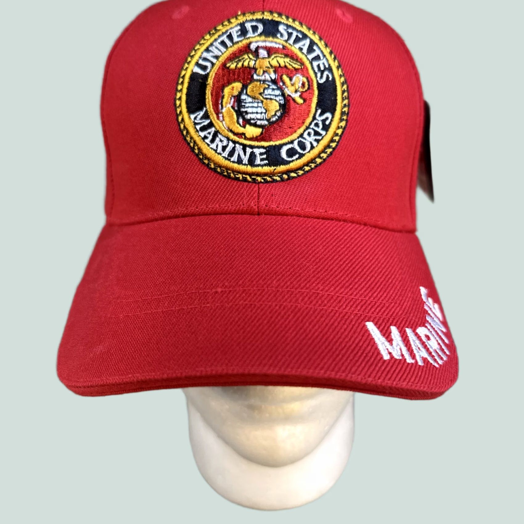 Vintage VINTAGE USMC Hat Red Embroidered Adjustable Cap New Size ONE SIZE - 1 Thumbnail