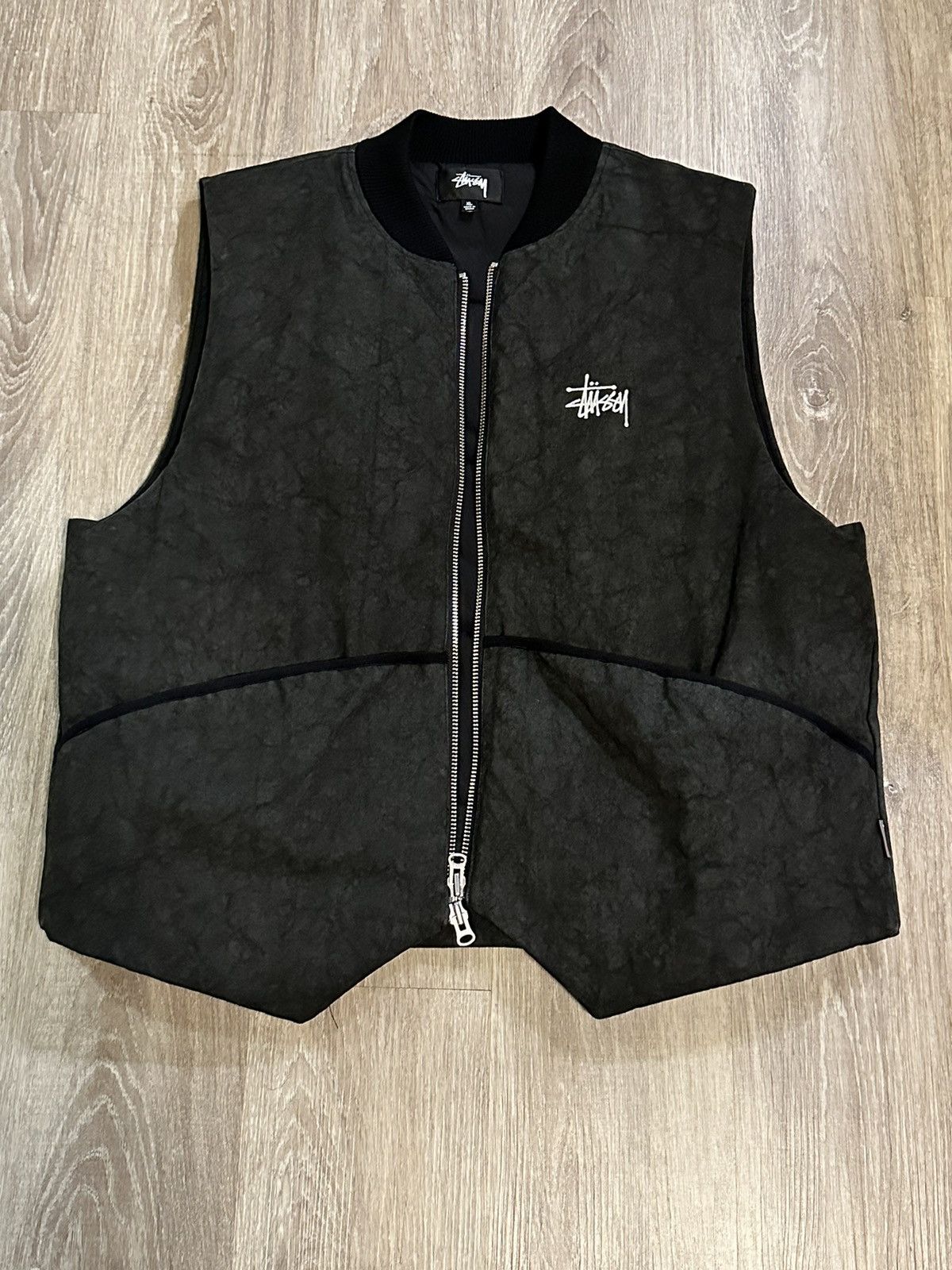 image of Dead Stock Stussy Vest in Black, Men's (Size XL)