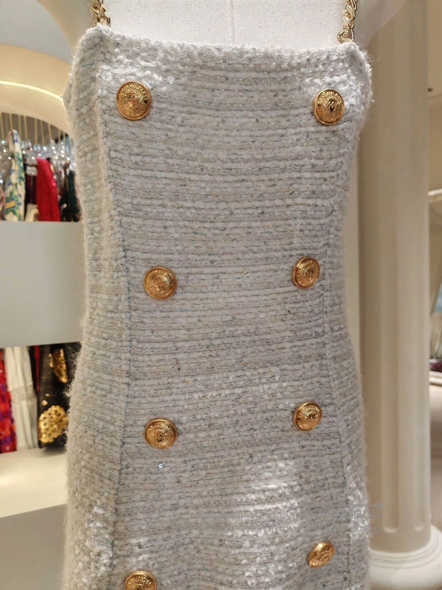 Balmain Balmain Tweed Camisole Mini Dress. Size 37" - 3 Thumbnail