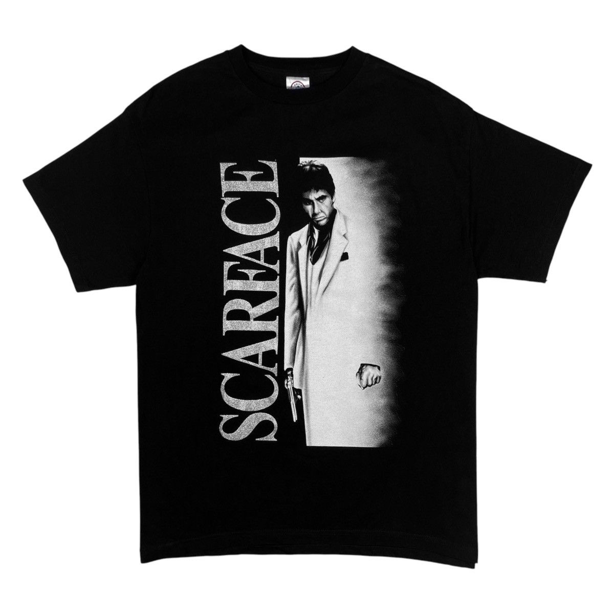 Vintage Scarface Tony Montana Glitter Gangster T-Shirt Size US L / EU 52-54 / 3 - 2 Thumbnail