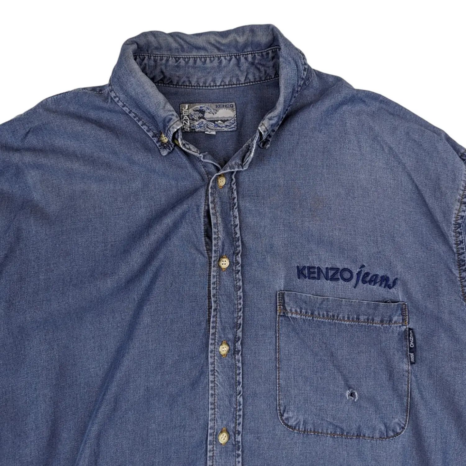 Kenzo Vintage KENZO Jeans Button Up Shirt Denim Style Jacket Size US L / EU 52-54 / 3 - 4 Thumbnail