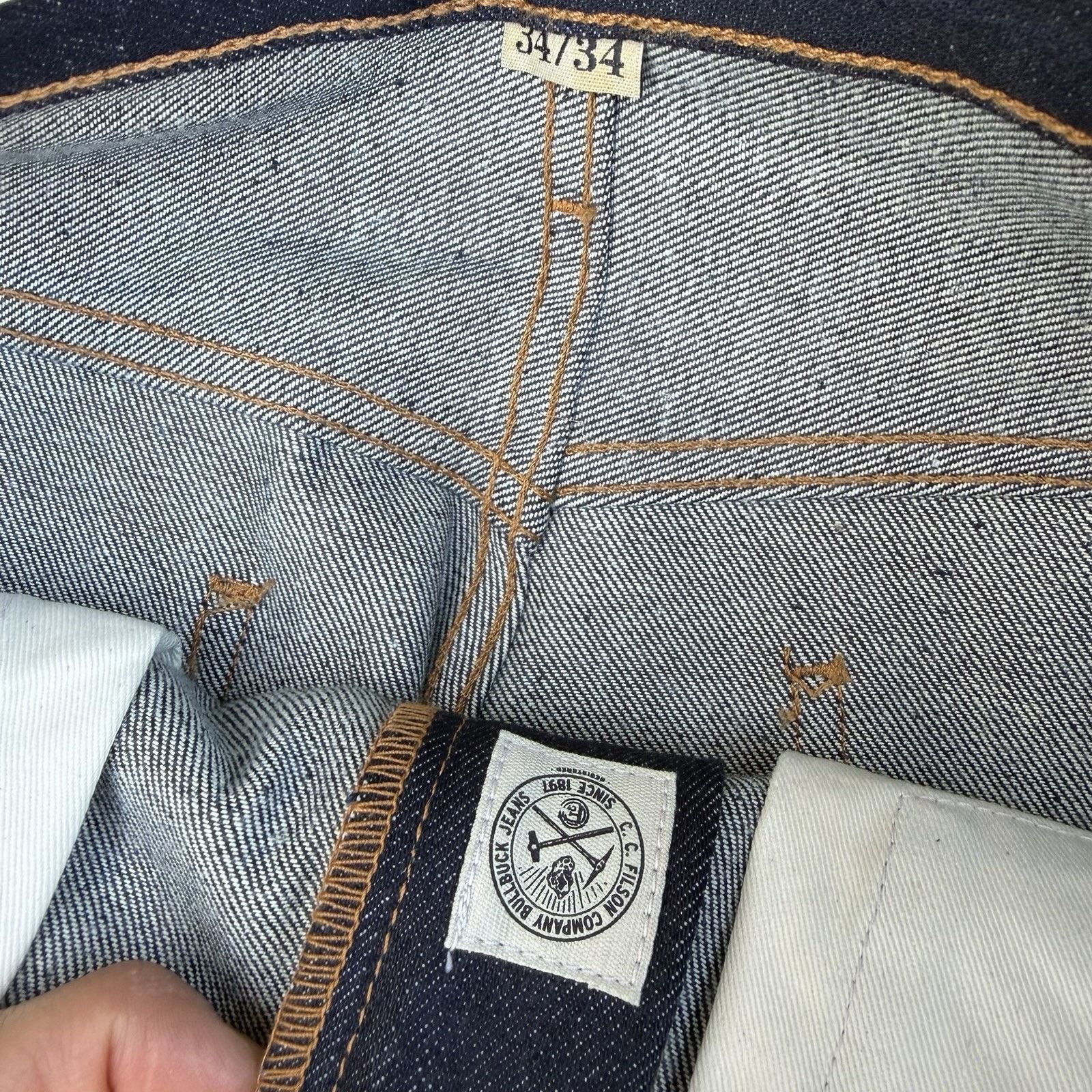 Carhartt × Carhartt Wip × Filson Filson Bullbuck Double Front Double Knee Indigo Jeans 34x34 Size US 34 / EU 50 - 8 Thumbnail