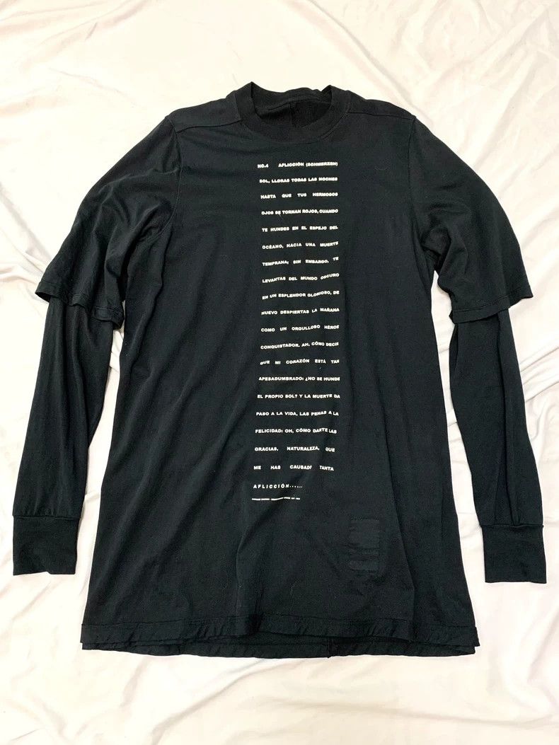 Rick Owens Rick Owens fake two-piece slogan long-sleeve short-sleeve Size US XS / EU 42 / 0 - 1 Thumbnail