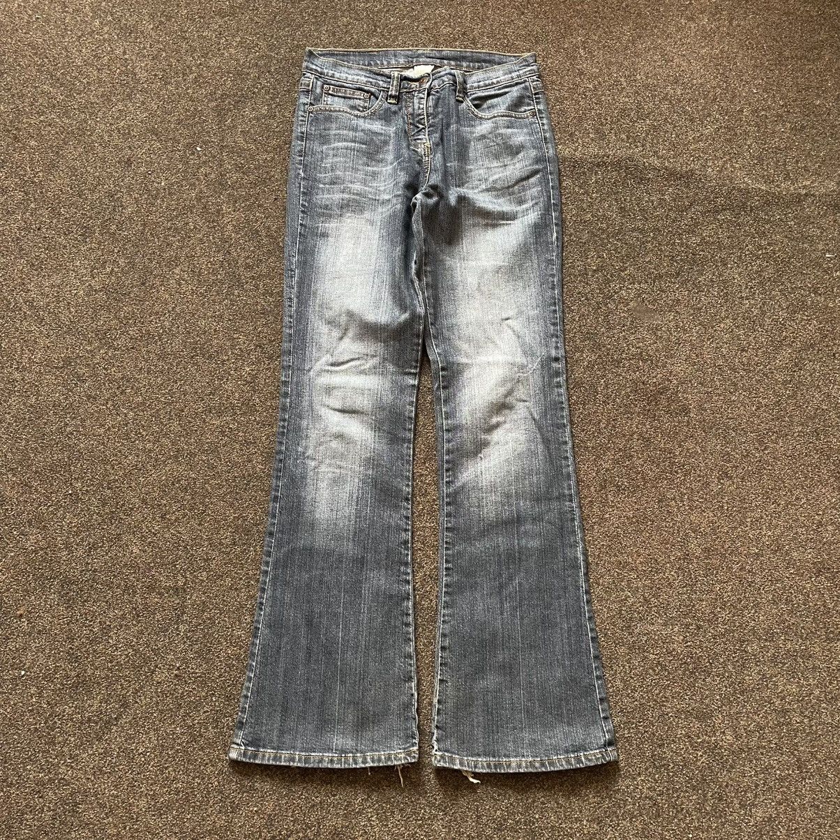 Vintage Vintage Y2K Distressed Flared Jeans Sun Faded Grunge Boxy 30 Size 30" / US 8 / IT 44 - 3 Thumbnail
