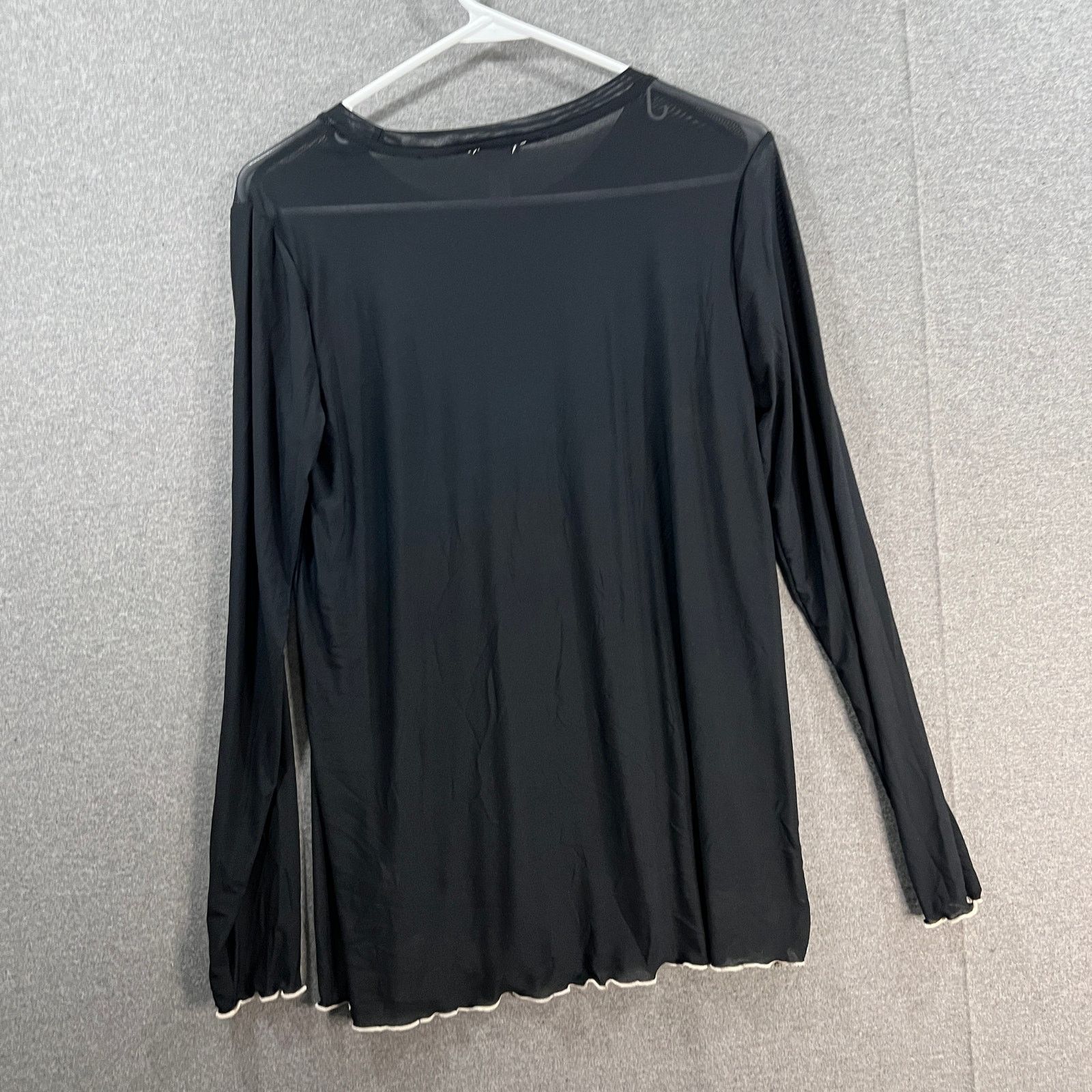 Other LOGO Layers by Lori Goldstein Mesh Crew Neck Top Black, Smal Size S / US 4 / IT 40 - 2 Thumbnail
