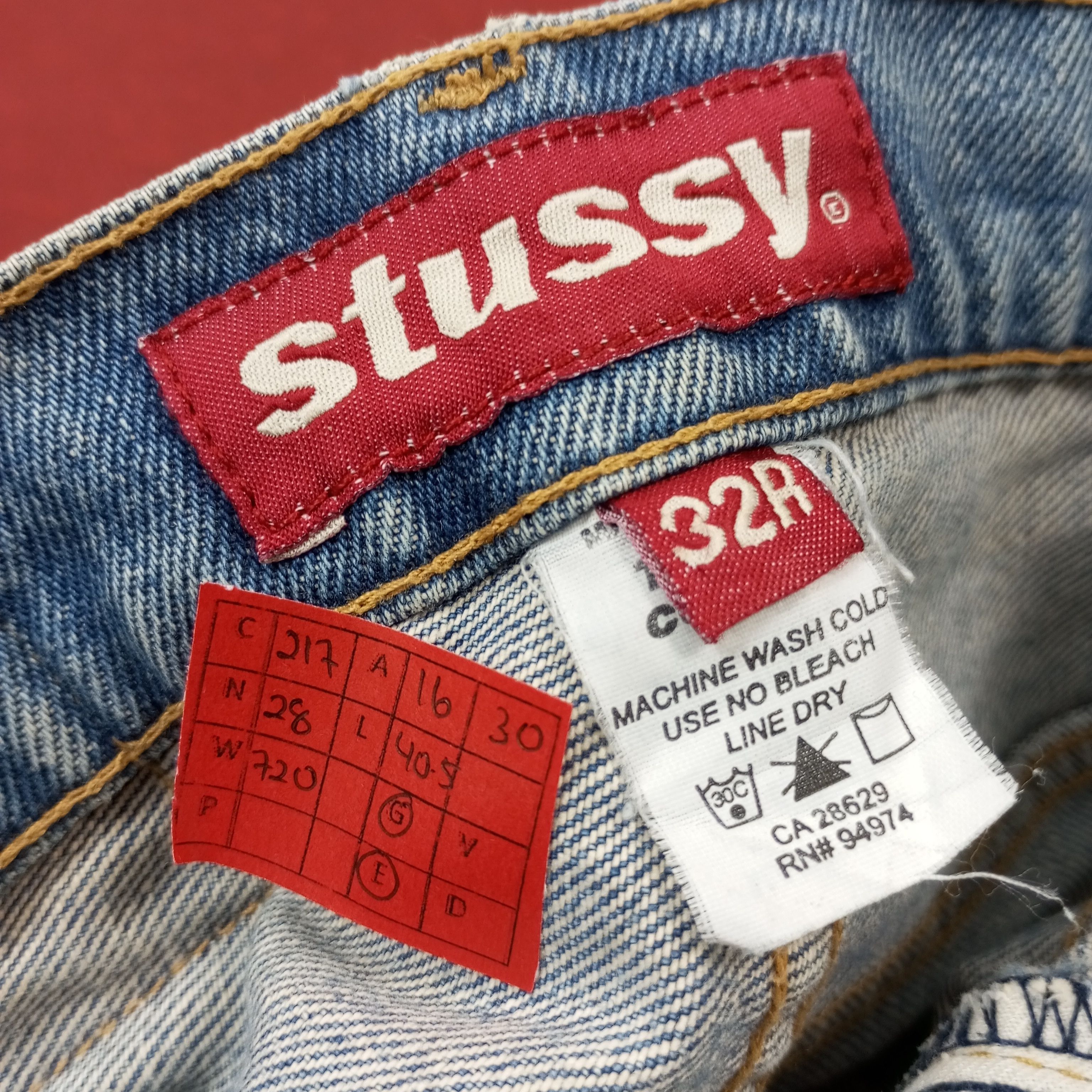 Stussy × Vintage Stussy Made In USA Streetwear Custom Art Jeans c217n28 Size US 32 / EU 48 - 13 Thumbnail