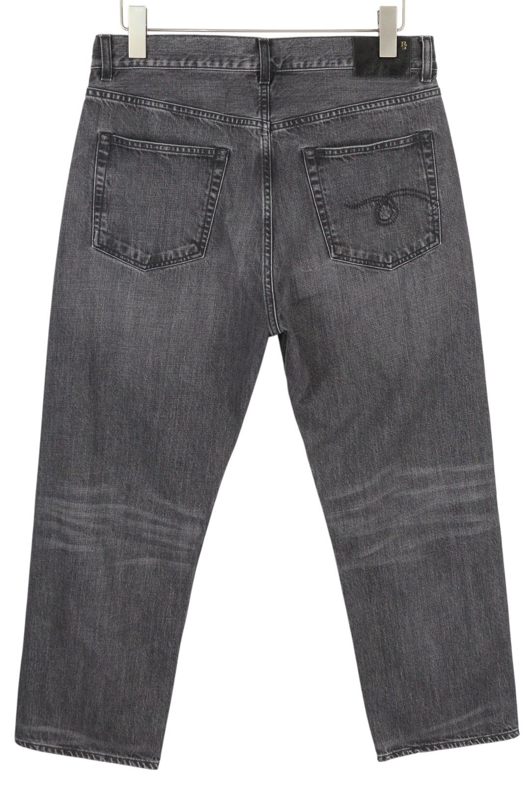 R13 BOYFRIEND 30 Wilson Black Faded Cropped Jeans 86145 Size 30" / US 8 / IT 44 - 2 Thumbnail