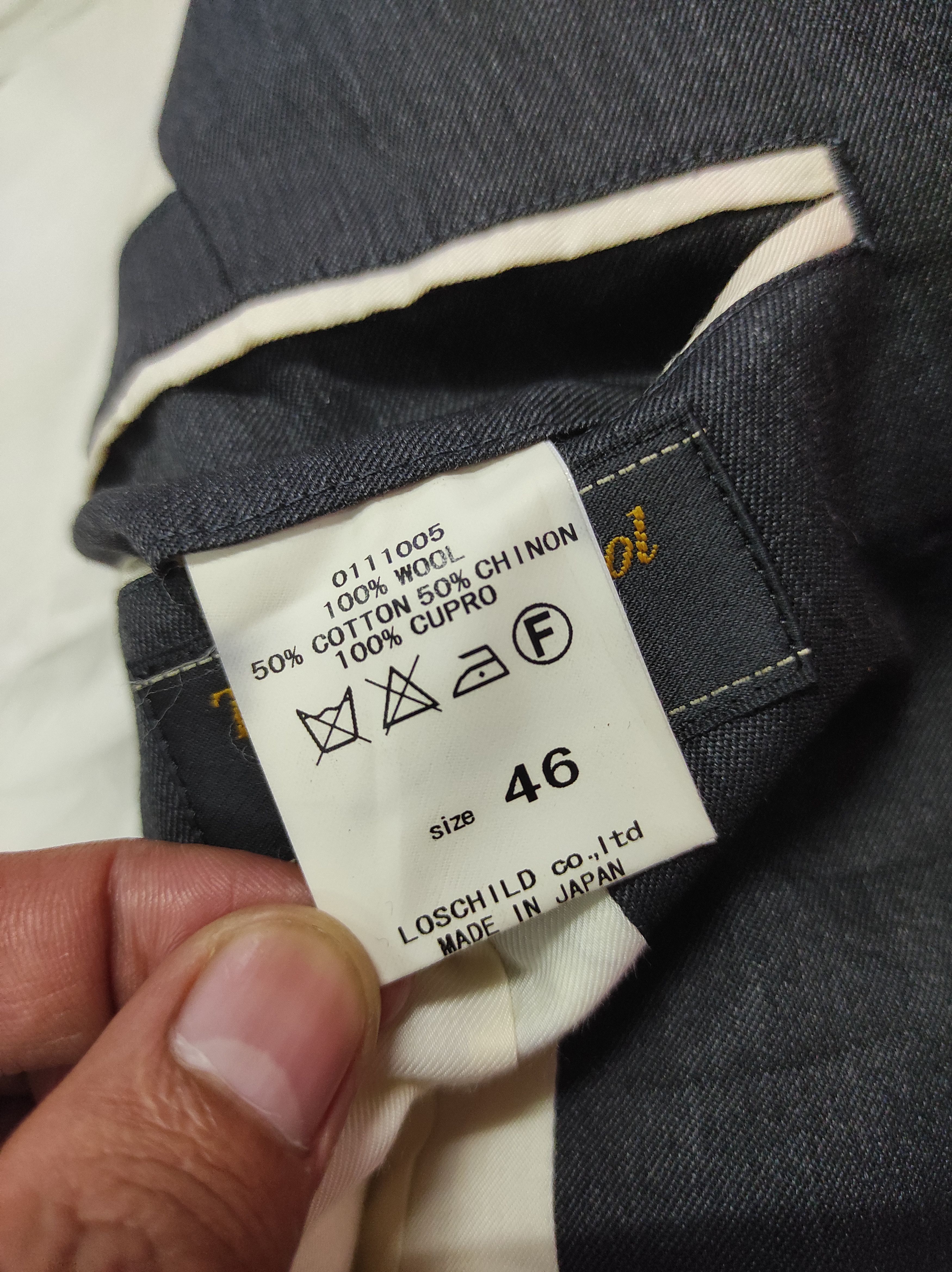 FACTOTUM × Japanese Brand FACTOTUM X SUPER 110% TASMANIA WOOL BLAZER JACKET Size 36R - 9 Thumbnail