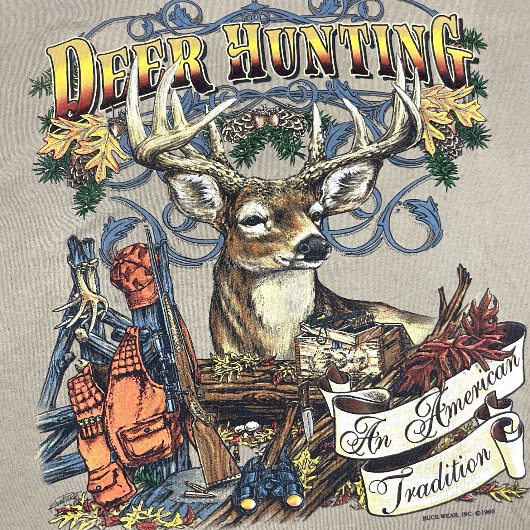Vintage VINTAGE Buck Wear T Shirt Adult XL Brown American Tradition Distressed 90s Hunting 90s Buck Wear Shirt Mens XL Brown Cotton Graphic Print Debris: None Size US XL / EU 56 / 4 - 3 Thumbnail