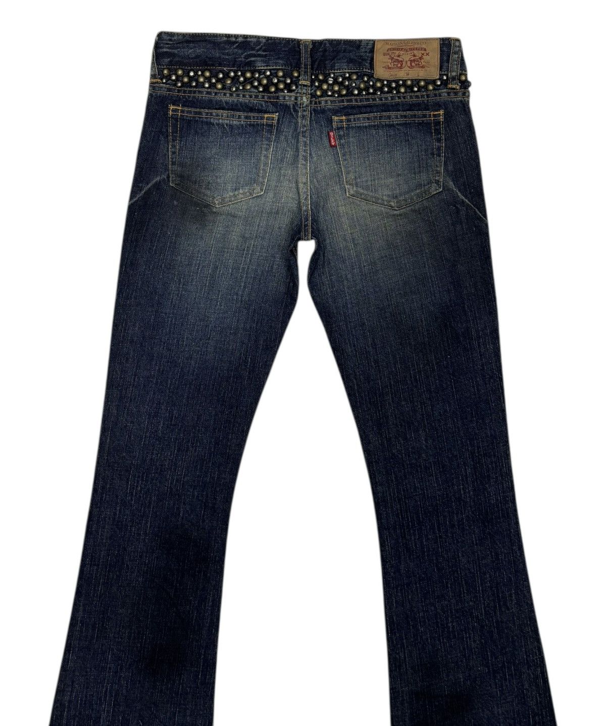 Japanese Brand × Maison Margiela Flare Jeans Maison Gilfy Metal Studded Punk Bootcut Denim Size 28" / US 6 / IT 42 - 6 Thumbnail