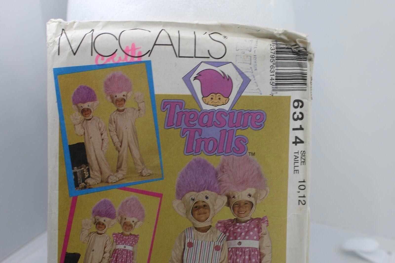 Other McCalls Sewing Pattern 6314 Halloween Trolls CostumeSize 7-8 Size ONE SIZE - 2 Thumbnail