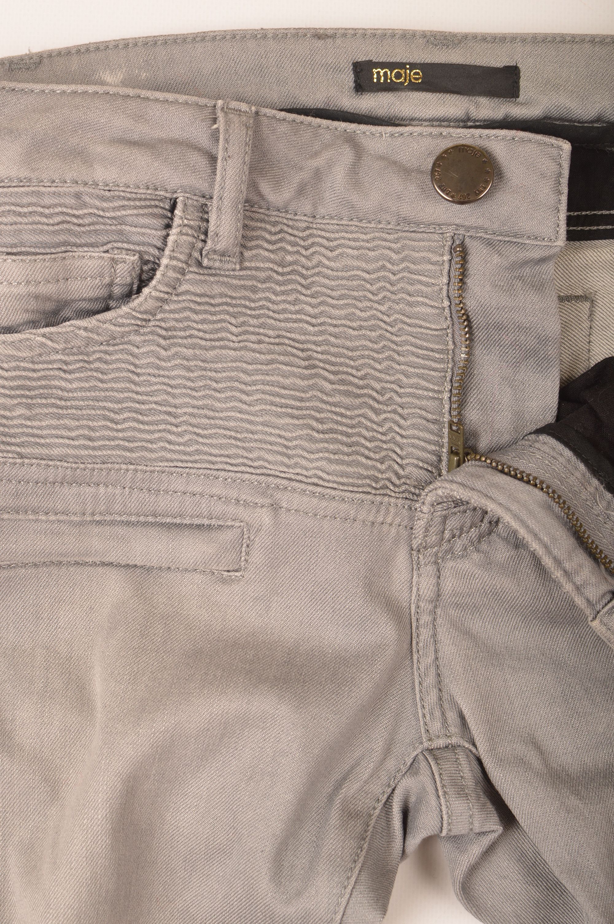 Maje Maje W's Skinny Moto Biker Jeans H14FOWNTOWN Size 26" / US 2 / IT 38 - 6 Thumbnail