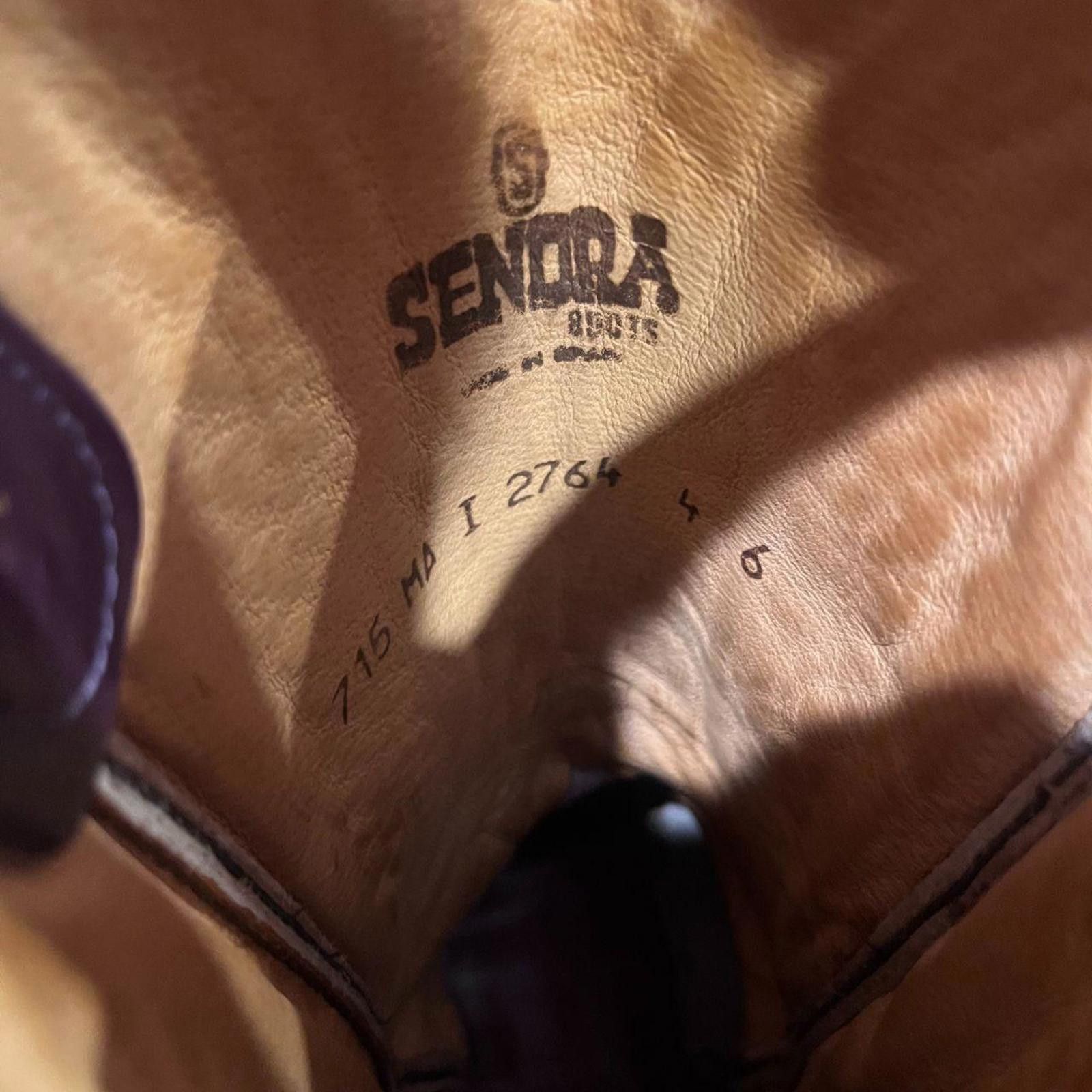 Other Vintage Sendra Purple Leather Cowboy Boots w/ Metal Toe Cap Size US 6 / IT 36 - 2 Thumbnail