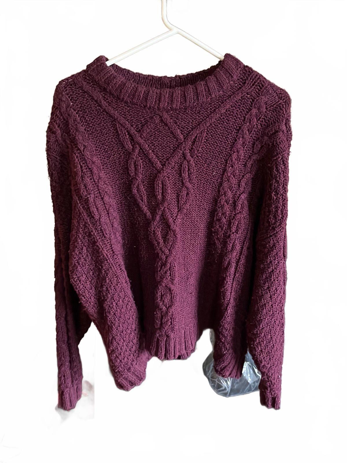 Designer Aerie Cozy Knit Cable Sweater - Medium Size M / US 6-8 / IT 42-44 - 1 Thumbnail