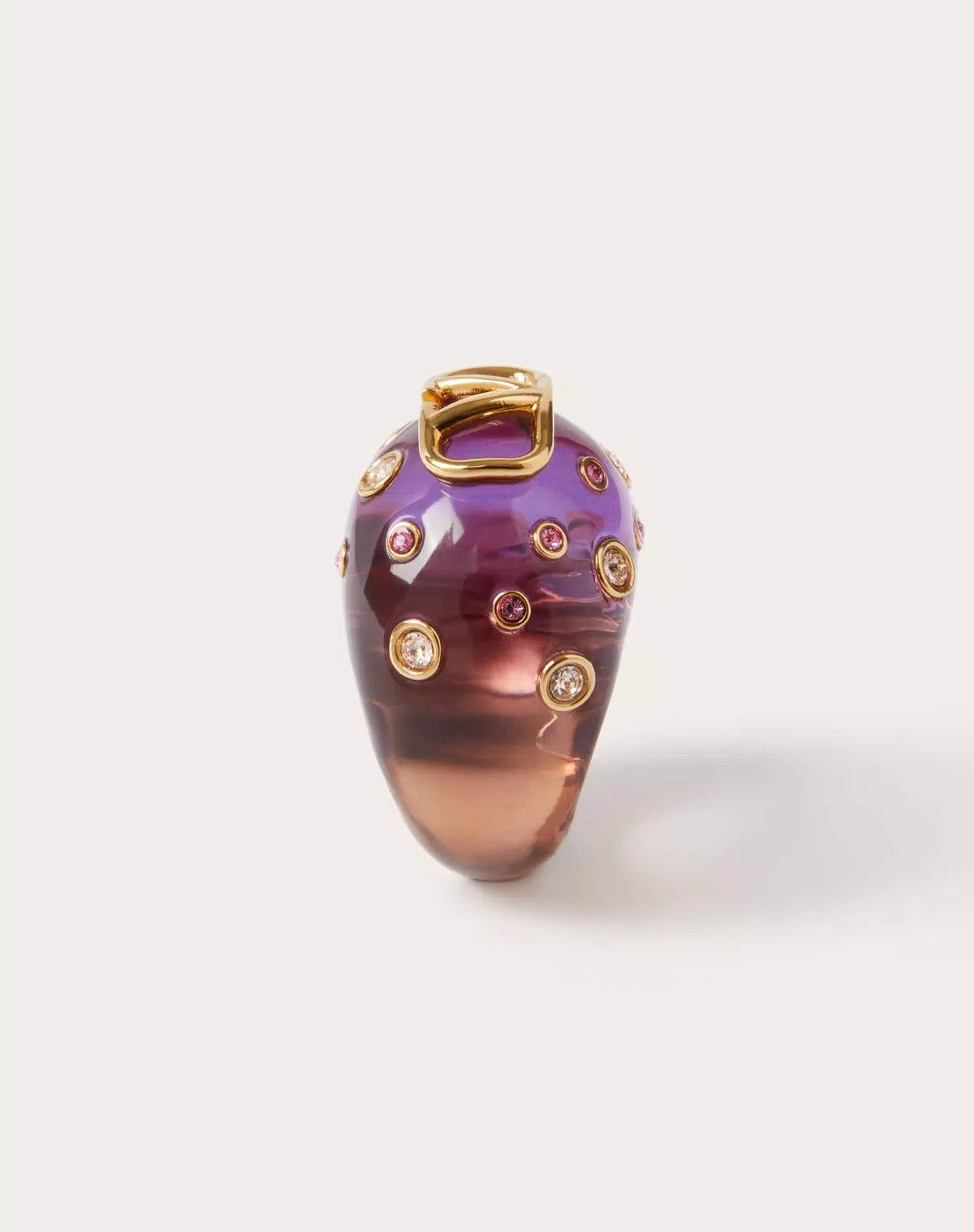 oc11z0725 Size:13/Light Ring In Metal And Resin in Purple