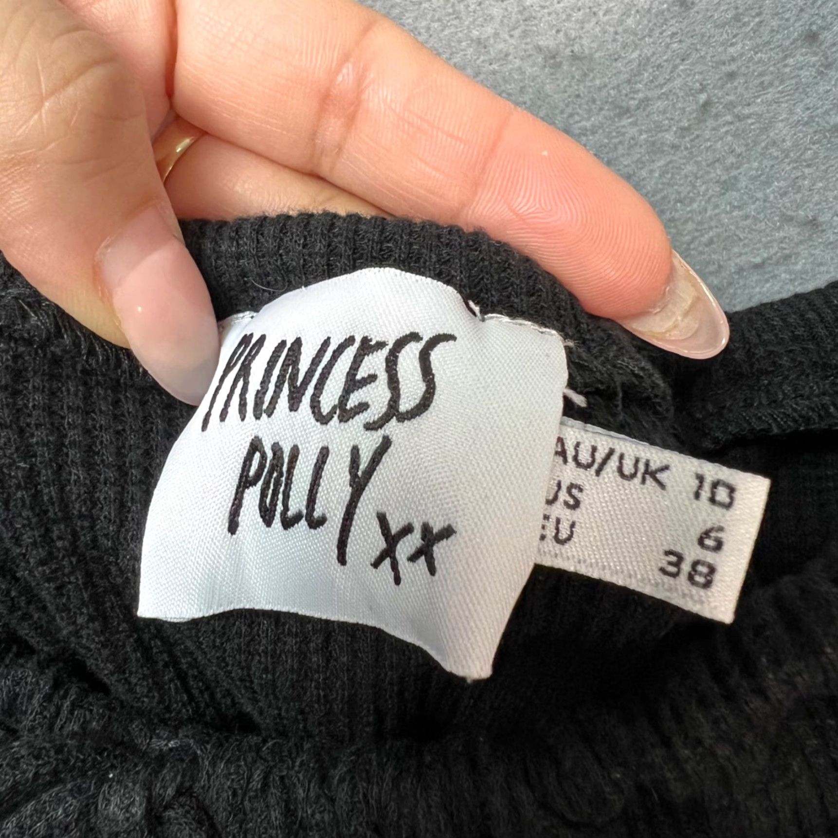 PRINCESS POLLY Princess Polly Womens 6 Black Mini Dress Sleeveless Adjustable Straps Front Tie Party Cocktail Short Dress Womens Medium (6) Black Mini Dress Size M / US 6-8 / IT 42-44 - 3 Thumbnail