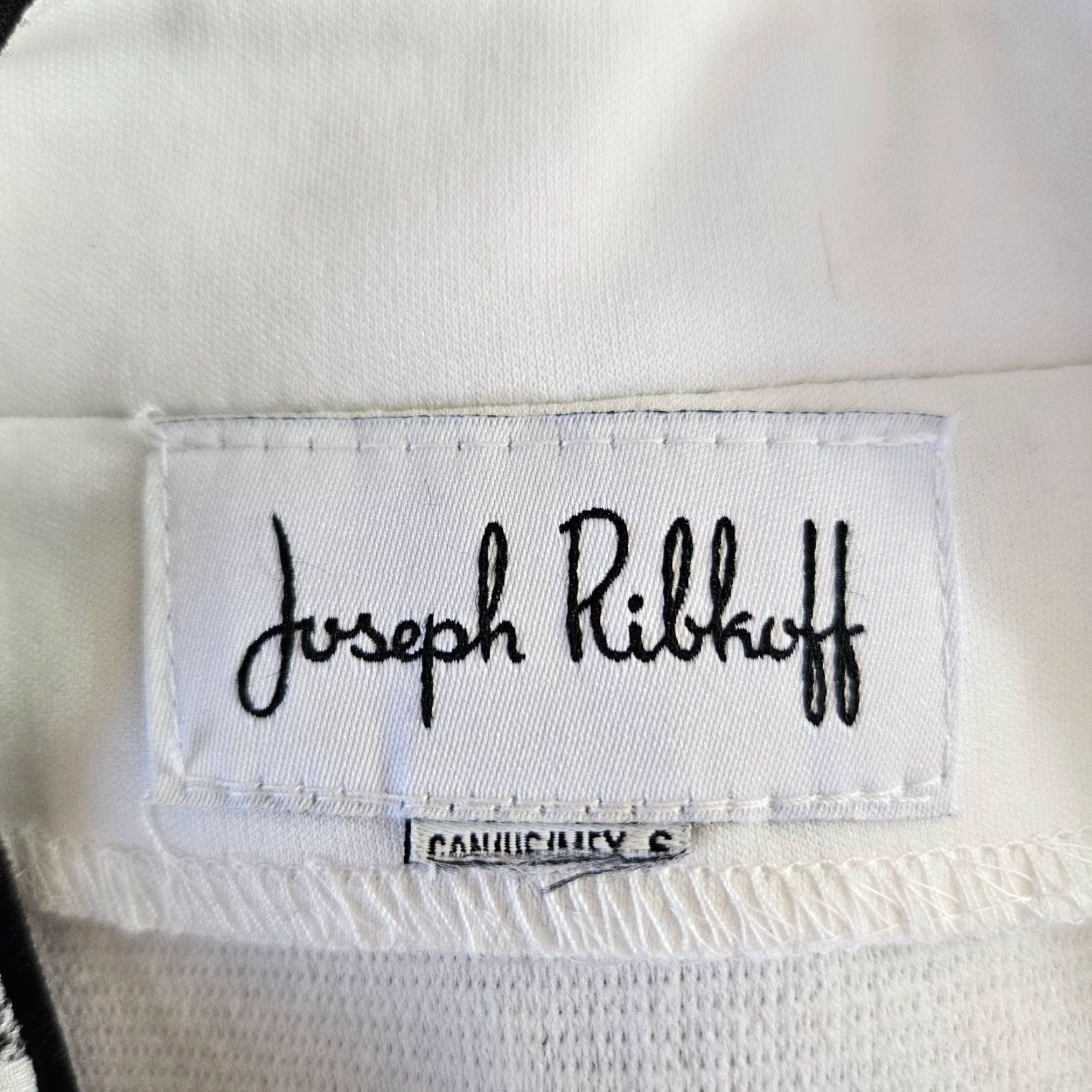 Joseph Ribkoff VINTAGE Joseph Ribkoff Womens Jacket Sz 6 White Black Eye Hook Closer 3/4 Sleeve Size M / US 6-8 / IT 42-44 - 4 Thumbnail