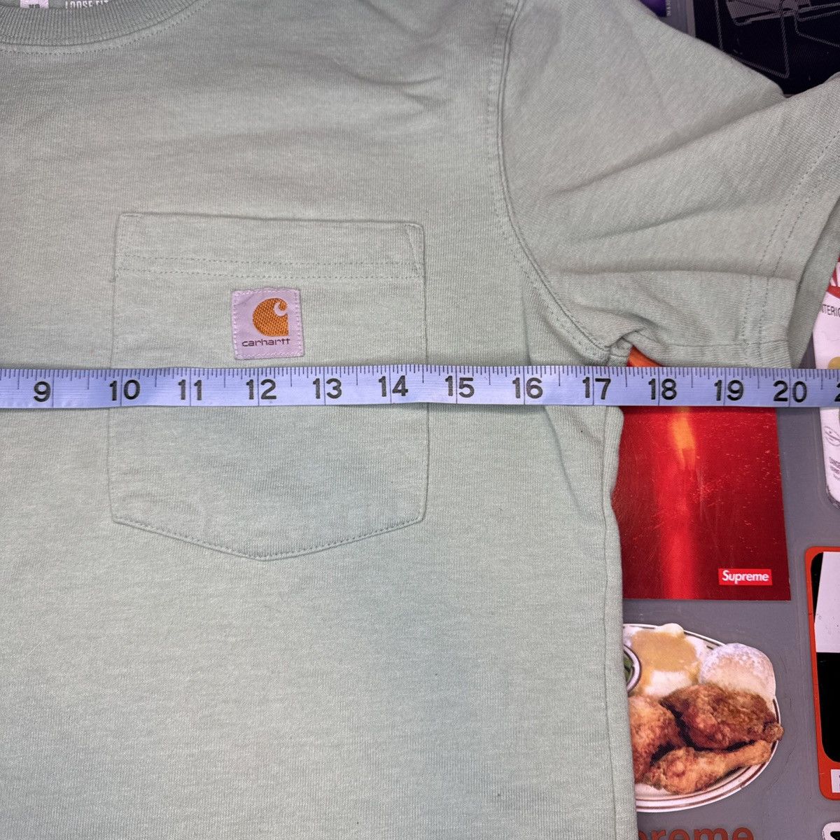 Carhartt Carhartt Loose Fit Short Sleeve Pocket Tee Mint Green Sz XS Size XS / US 0-2 / IT 36-38 - 7 Thumbnail