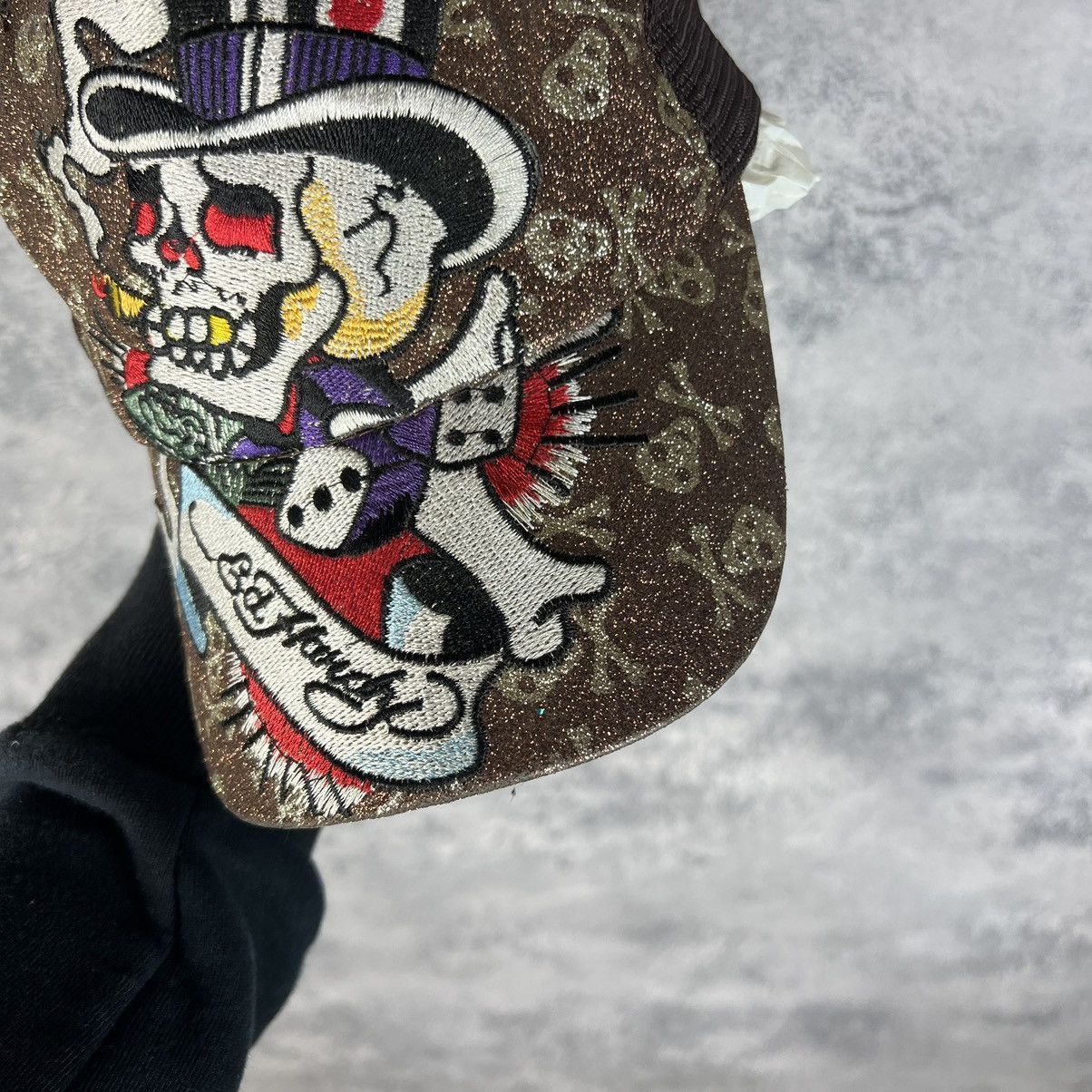 Ed Hardy Ed Hardy Christian Audigier Skull Vintage Cap Y2K Size ONE SIZE - 4 Thumbnail