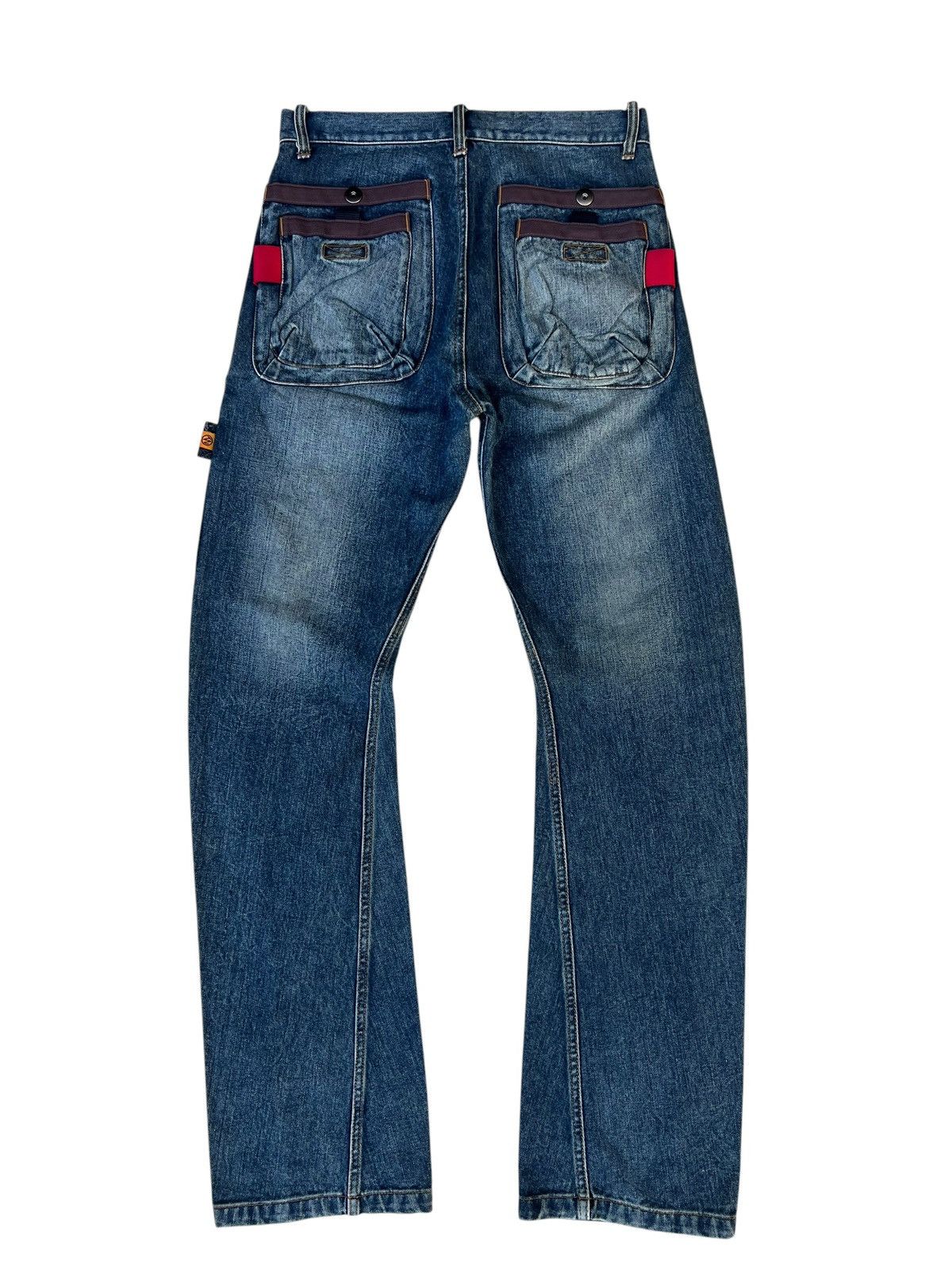 291295=Homme 291295 HOMME Cargo Denim Flare Jeans Size US 30 / EU 46 - 13 Thumbnail