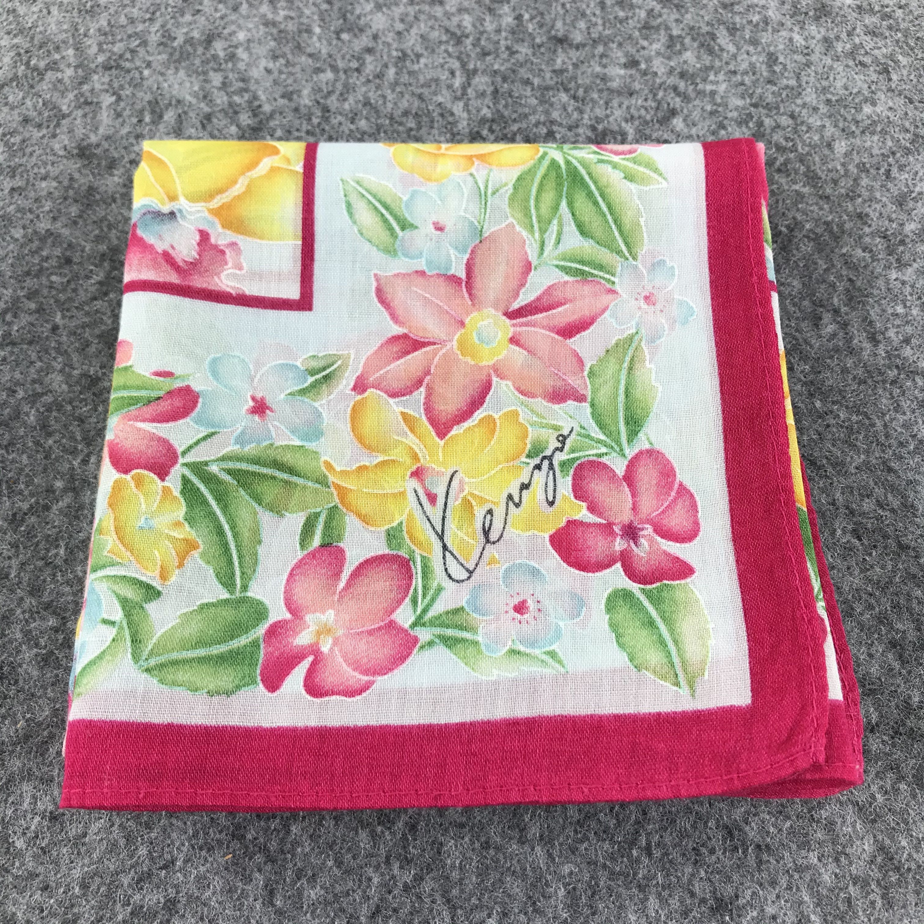 Kenzo × Vintage Kenzo Floral Handkerchief Neckerchief Bandana H162 Size ONE SIZE - 6 Thumbnail