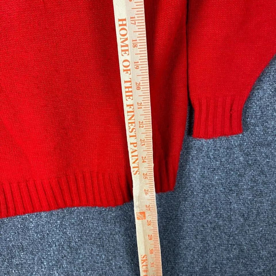 Vintage Croquet Sweater Women's Large Cowl Neck Red Knit L Size L / US 10 / IT 46 - 8 Thumbnail