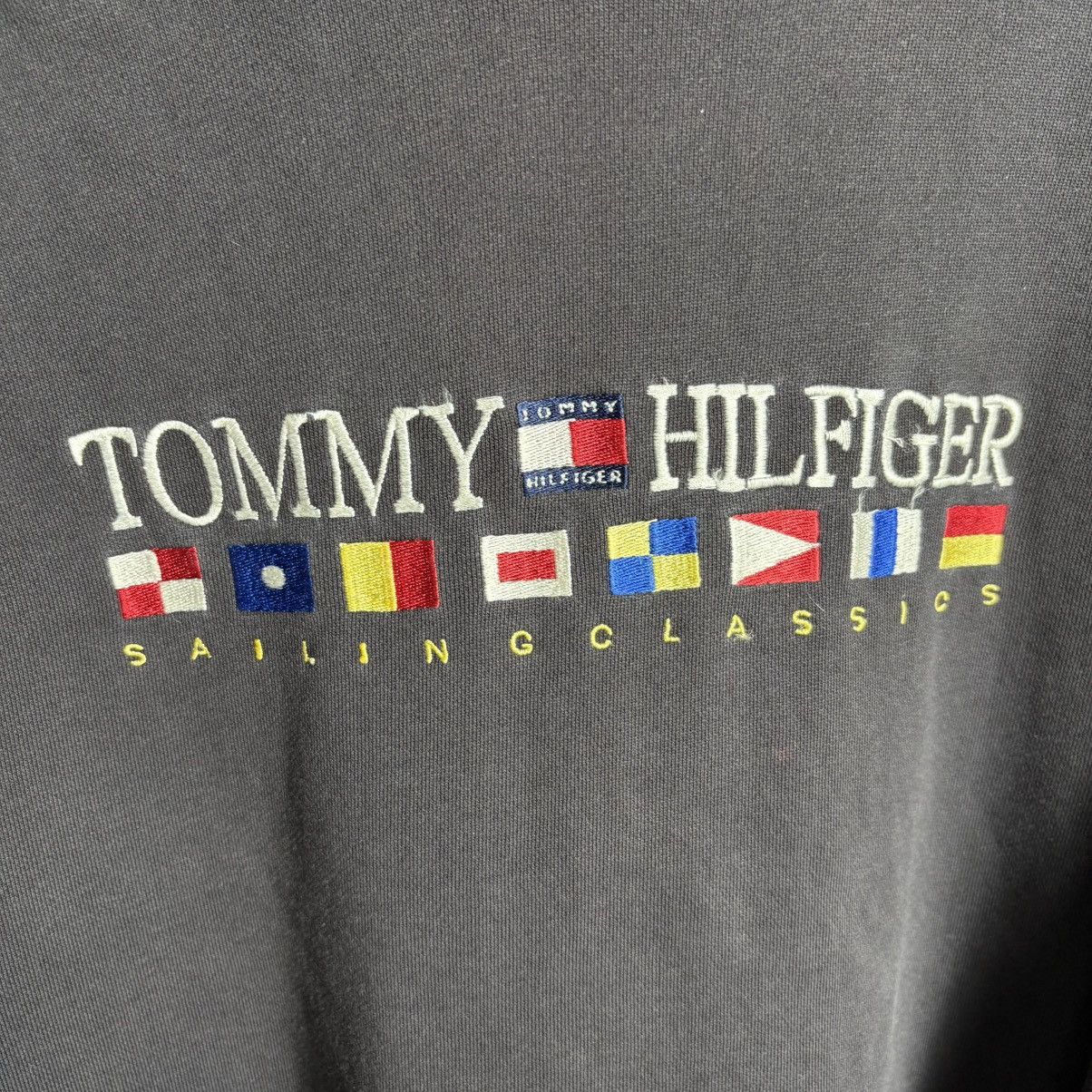 Tommy Hilfiger Vintage 90s Tommy Hilfiger Sailing Flag Distressed Hoodie Size US XL / EU 56 / 4 - 5 Thumbnail
